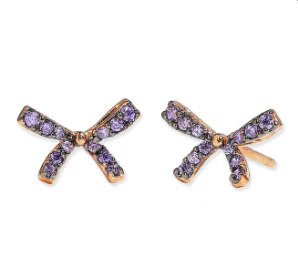Amethyst Bow Studs