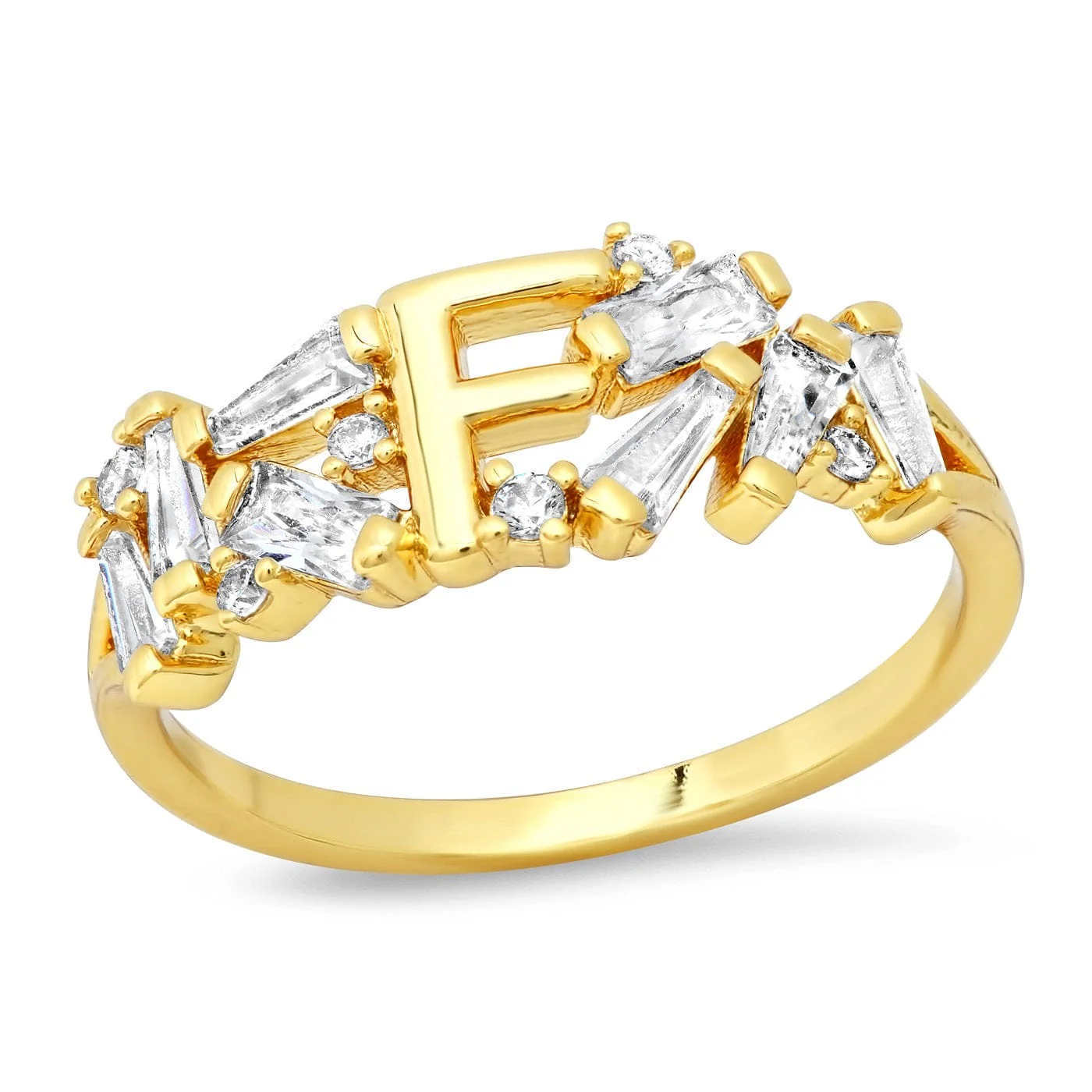 Baguette Initial Ring - Image 10