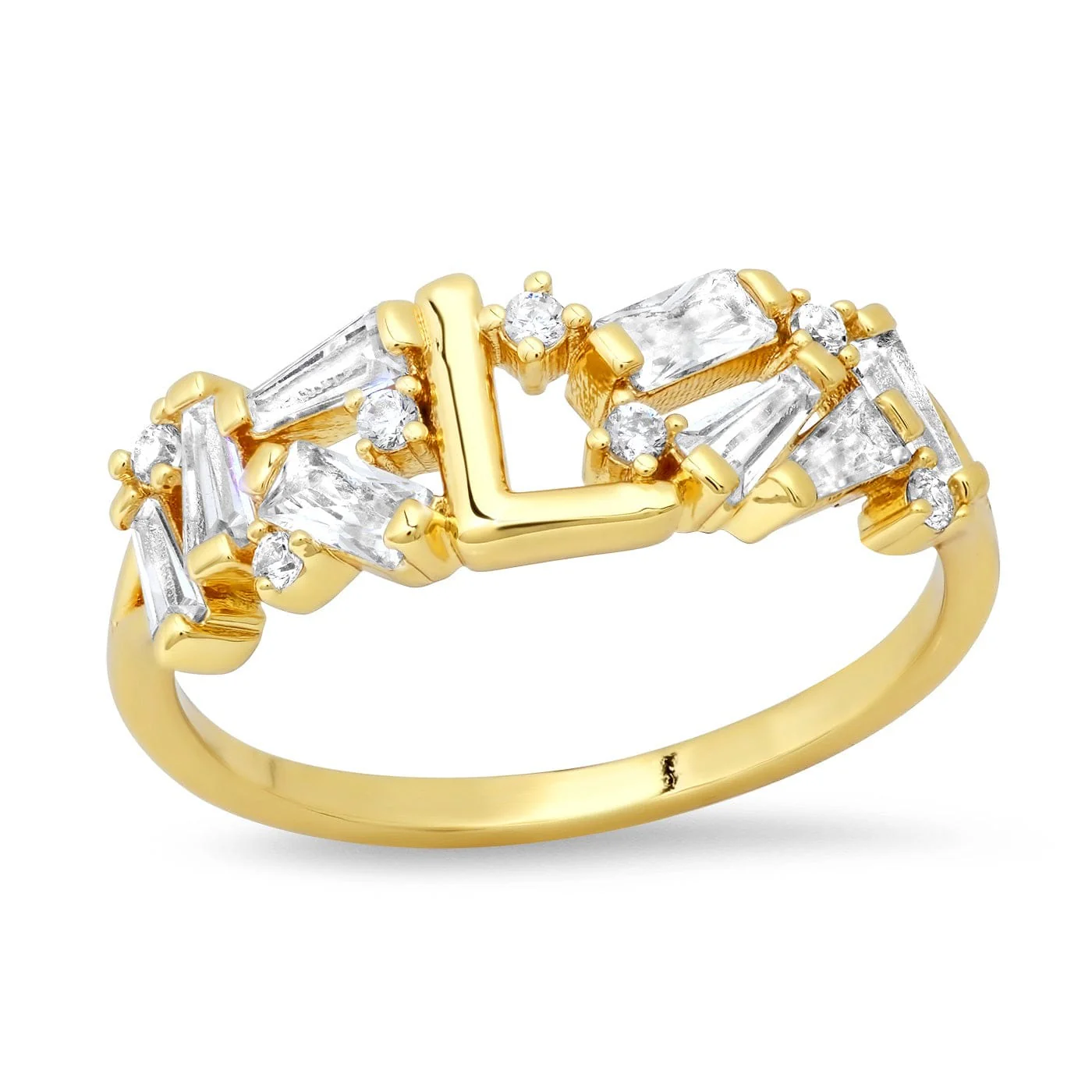 Baguette Initial Ring - Image 15