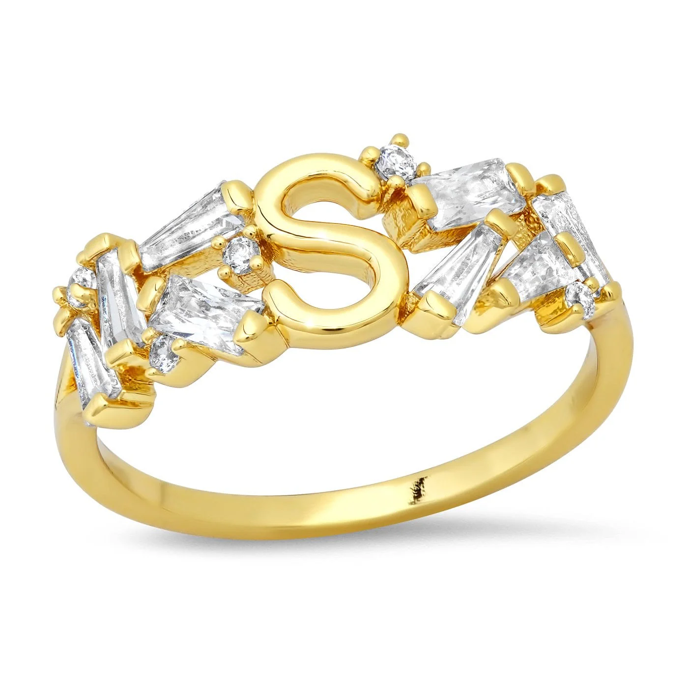 Baguette Initial Ring - Image 19