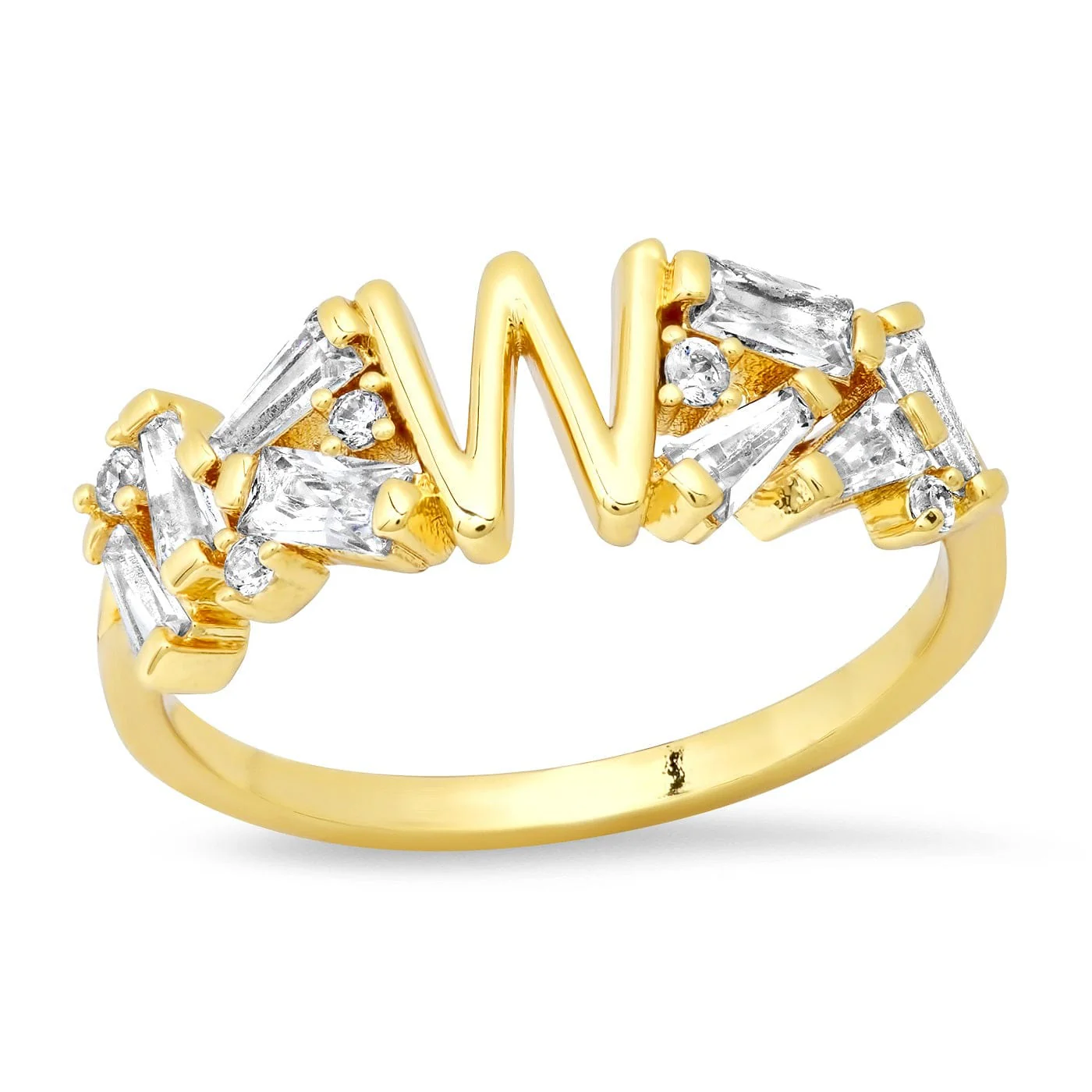 Baguette Initial Ring - Image 22