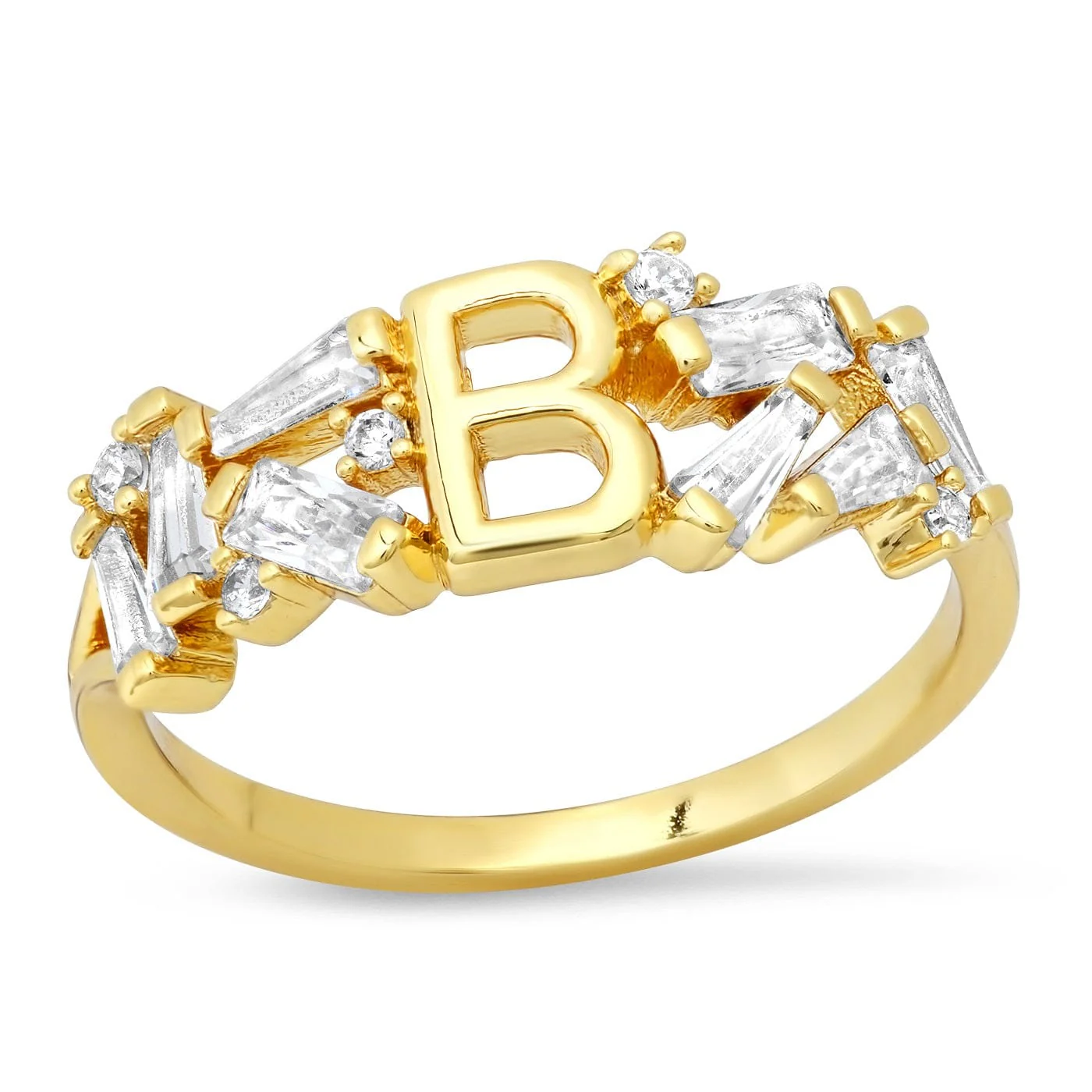 Baguette Initial Ring - Image 6