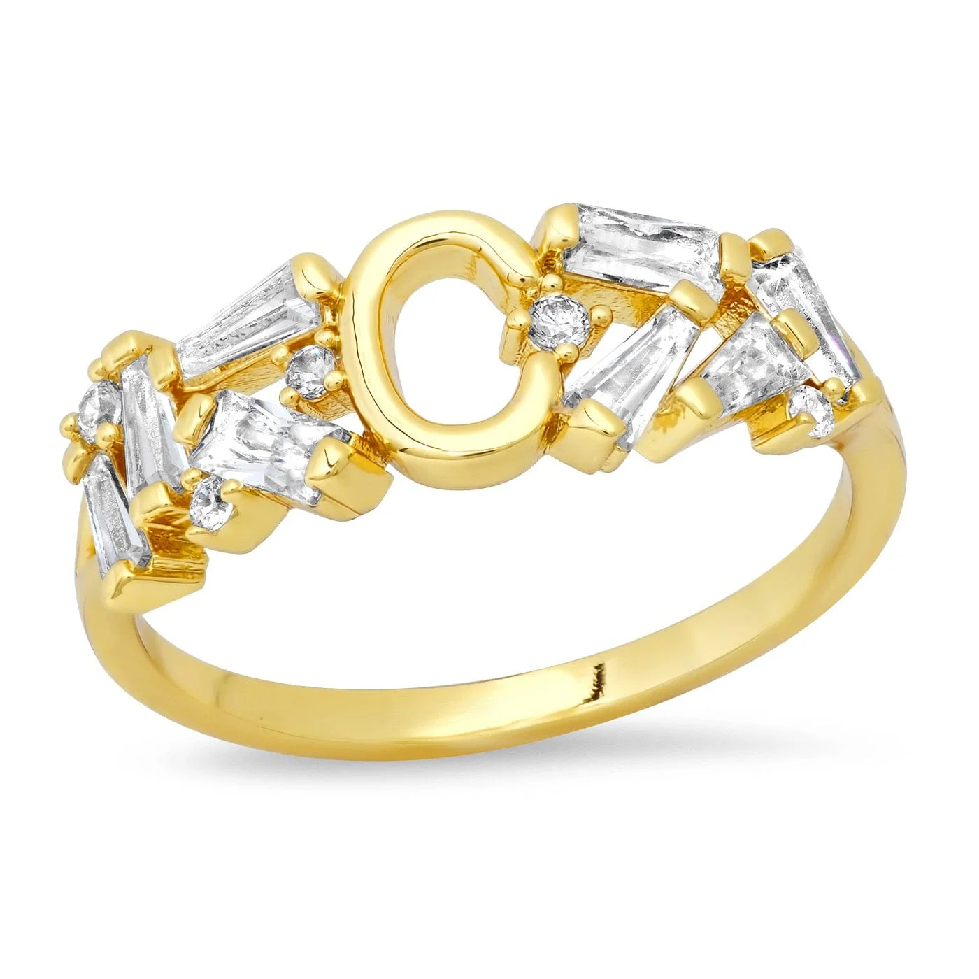 Baguette Initial Ring - Image 7