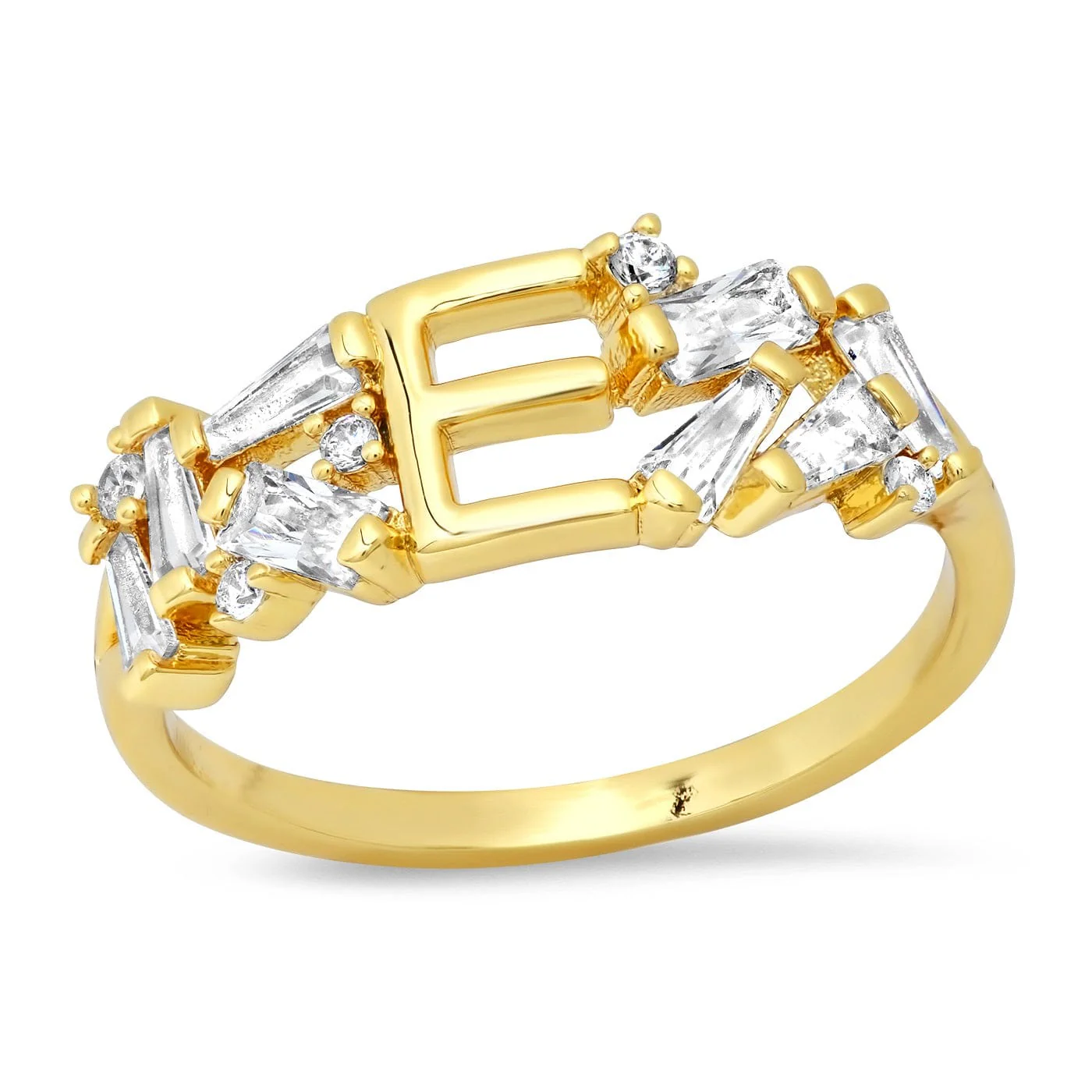 Baguette Initial Ring - Image 9