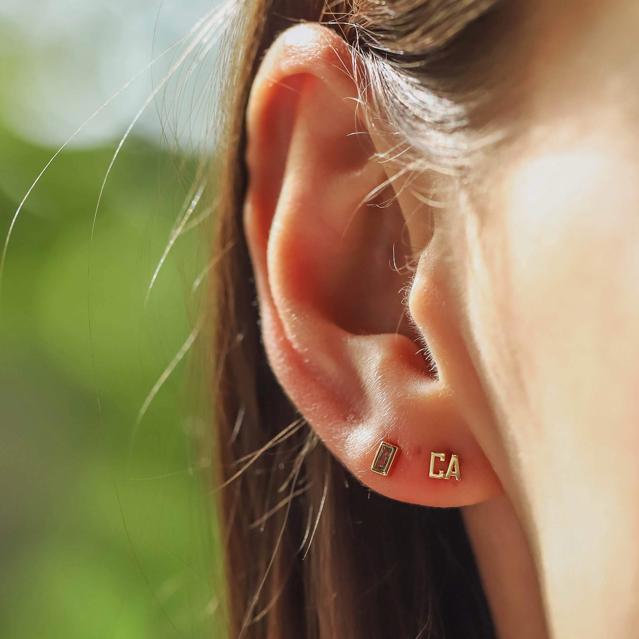 Baguette Bezel Studs - Image 2