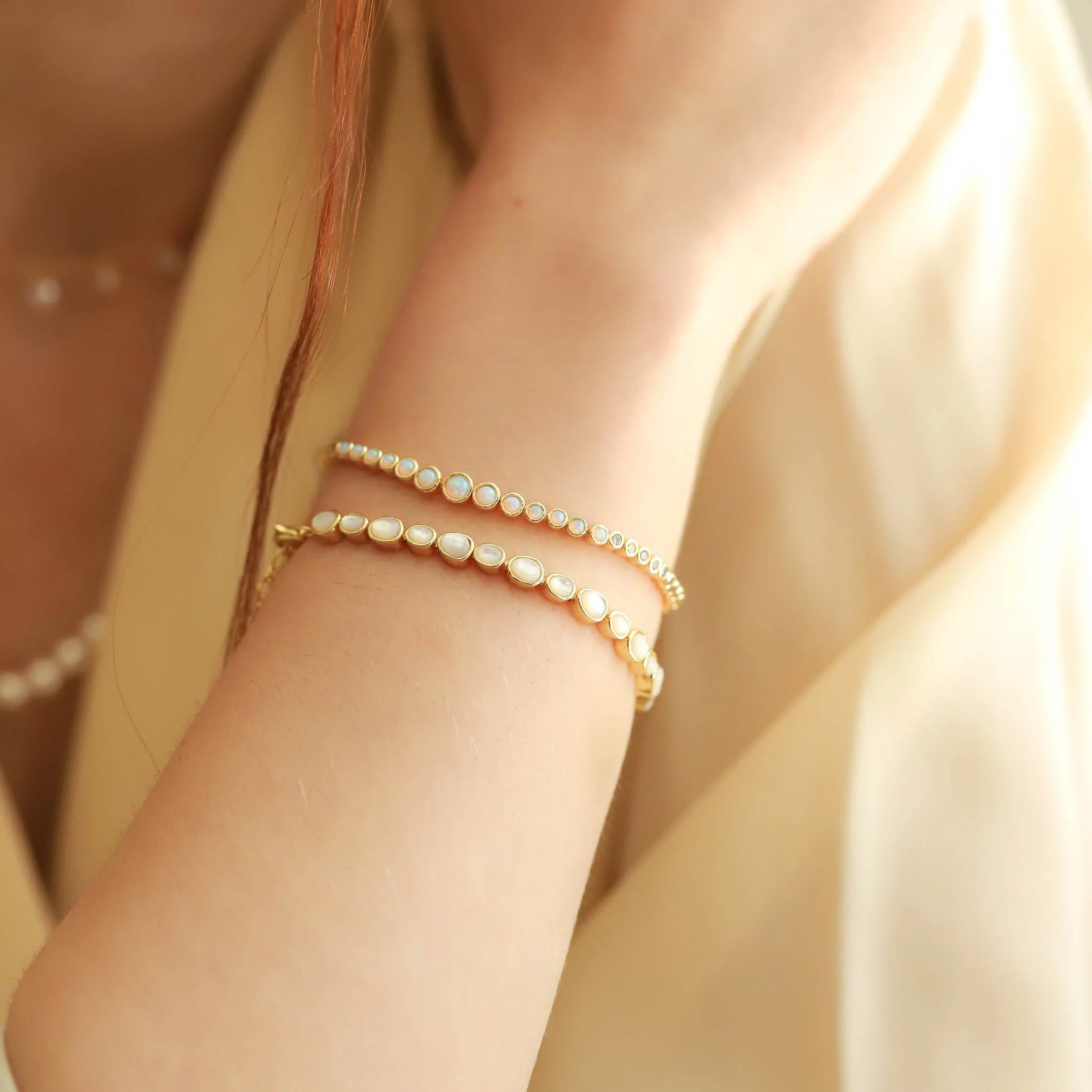 Mother of Pearl Tennis Bracelet - Image 2