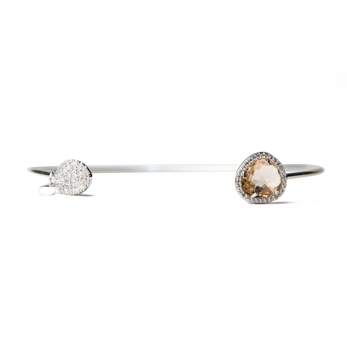 Glass With Pave Cuff Bracelet - Image 17