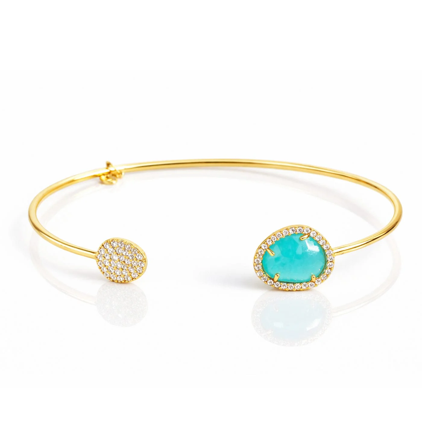 Glass With Pave Cuff Bracelet - Image 22