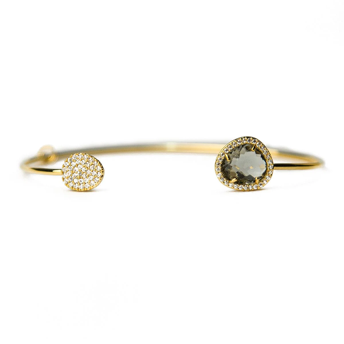 Glass With Pave Cuff Bracelet - Image 4