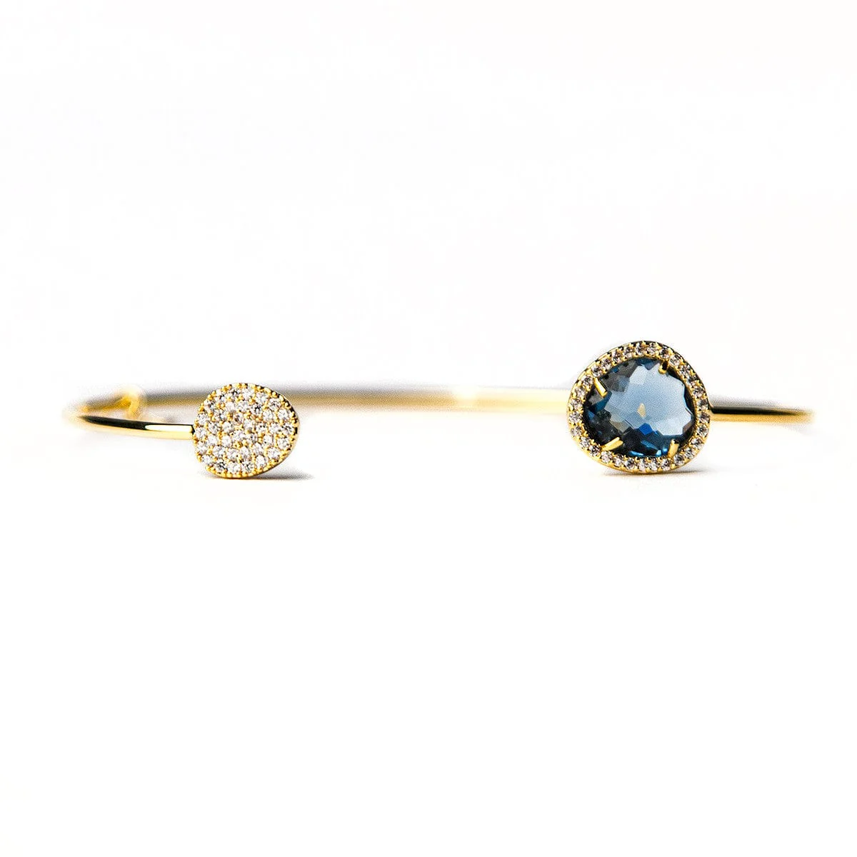 Glass With Pave Cuff Bracelet - Image 8