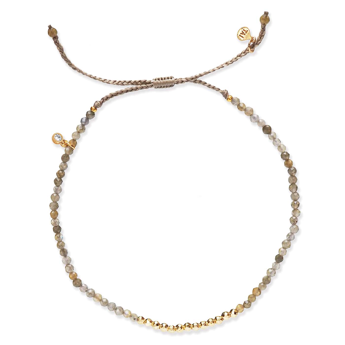 Gold Line Stone Beaded Bracelet - Image 3