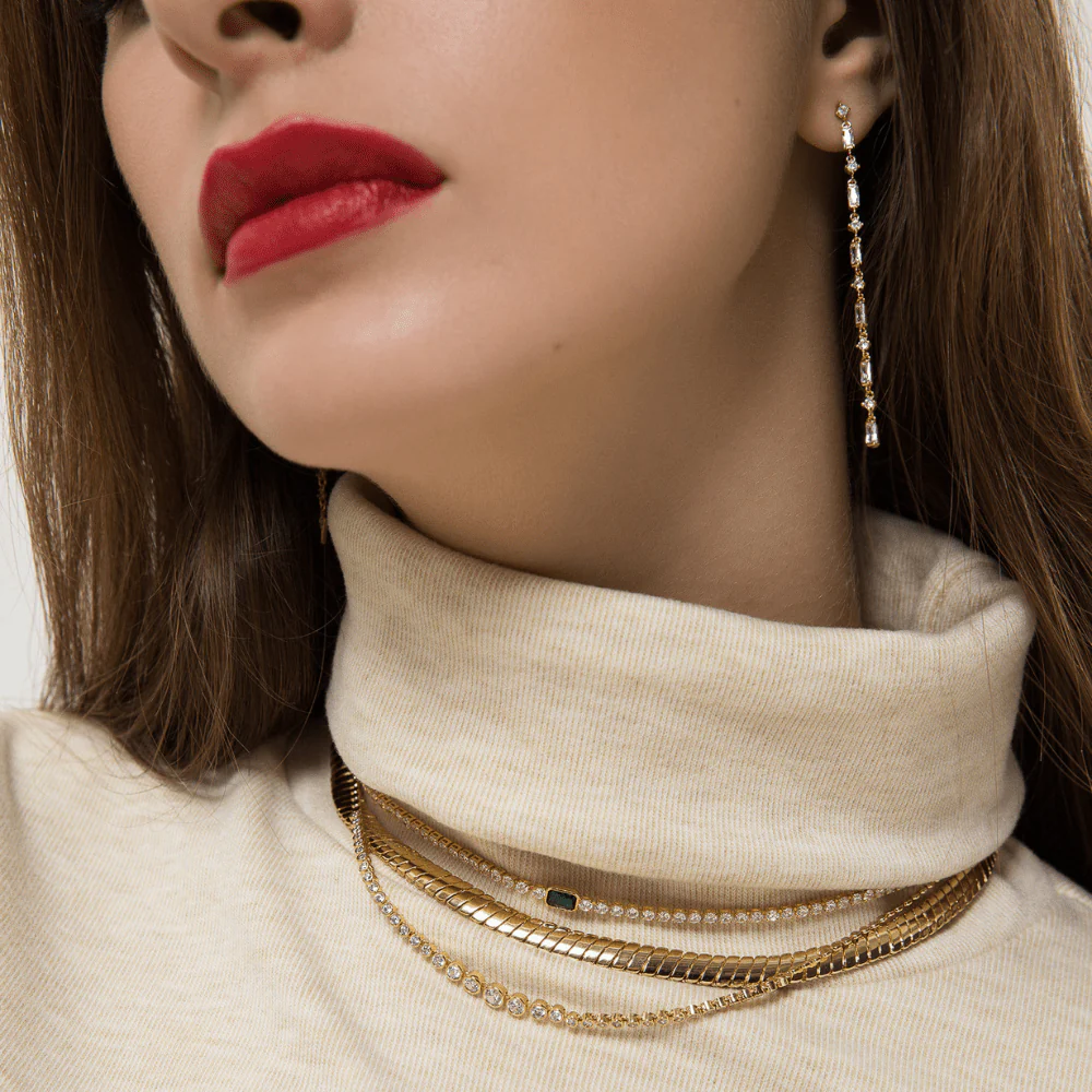 Cascade Elegance Drop Earrings - Image 2