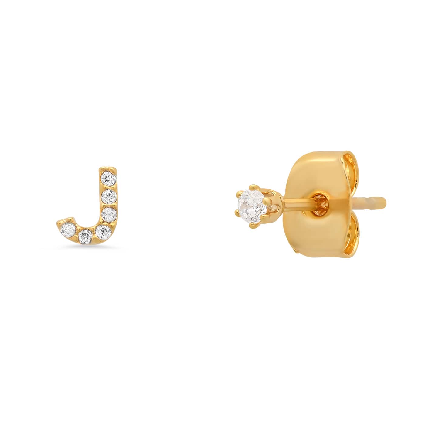 Pavé Initial Mismatched Earrings - Image 11