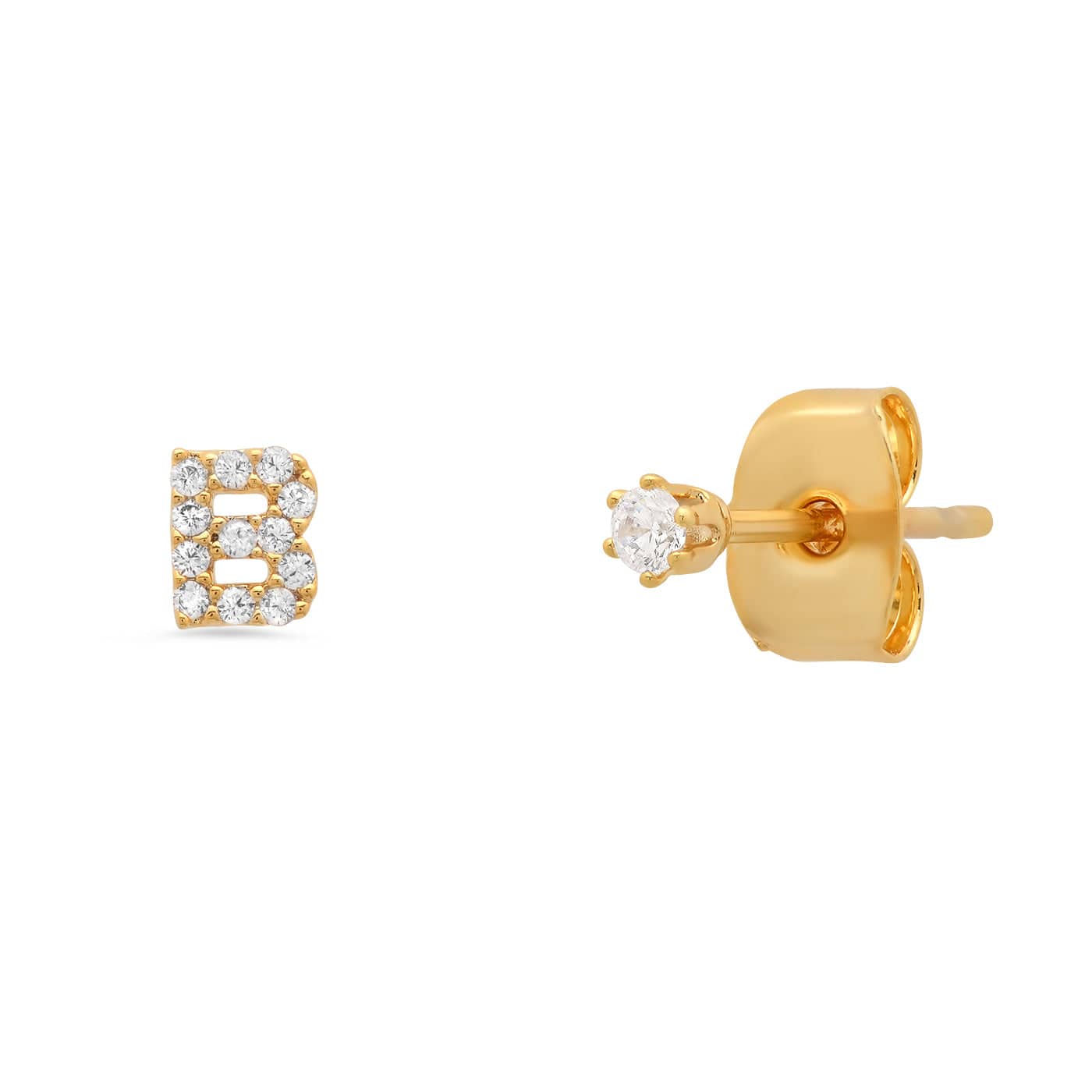 Pavé Initial Mismatched Earrings - Image 3