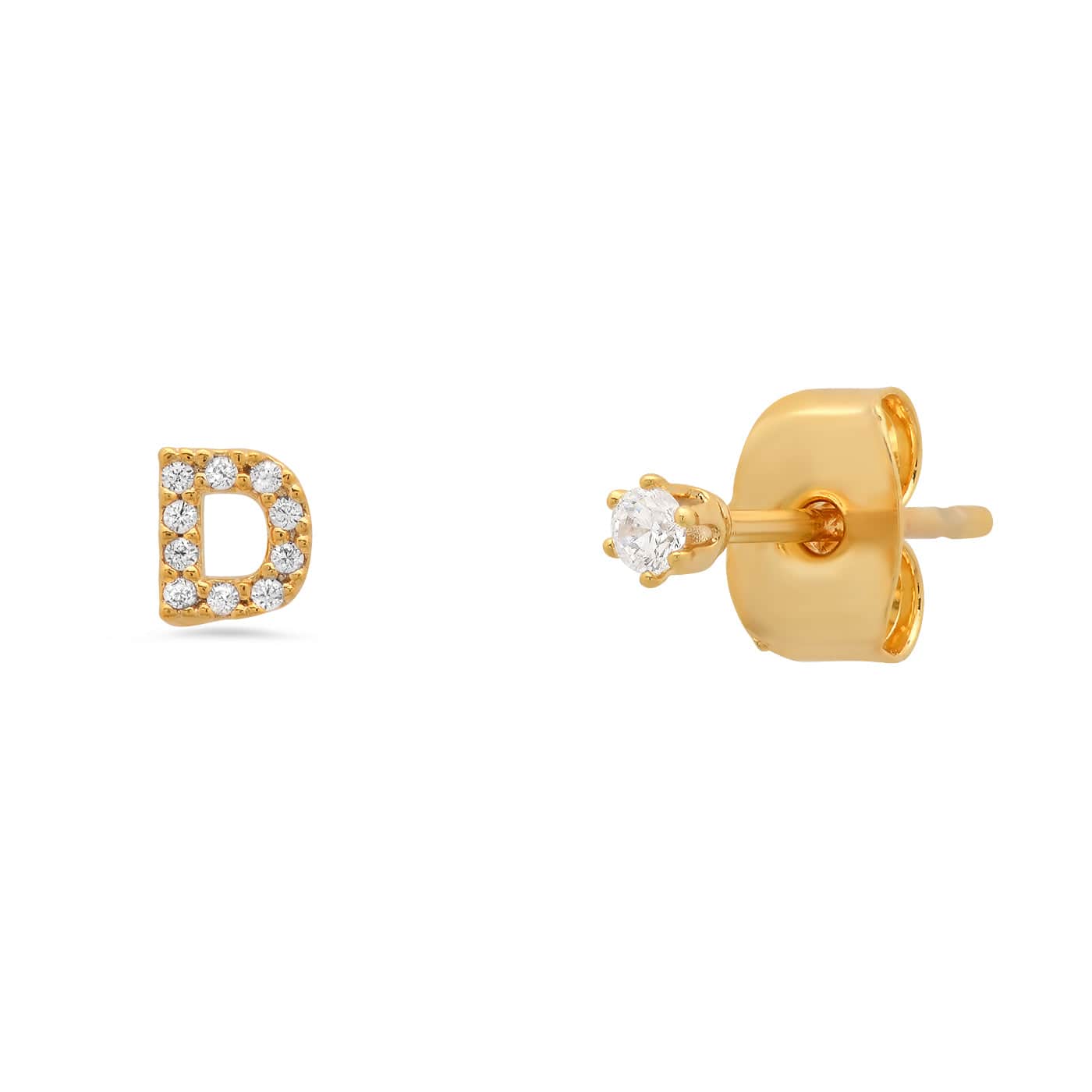 Pavé Initial Mismatched Earrings - Image 5