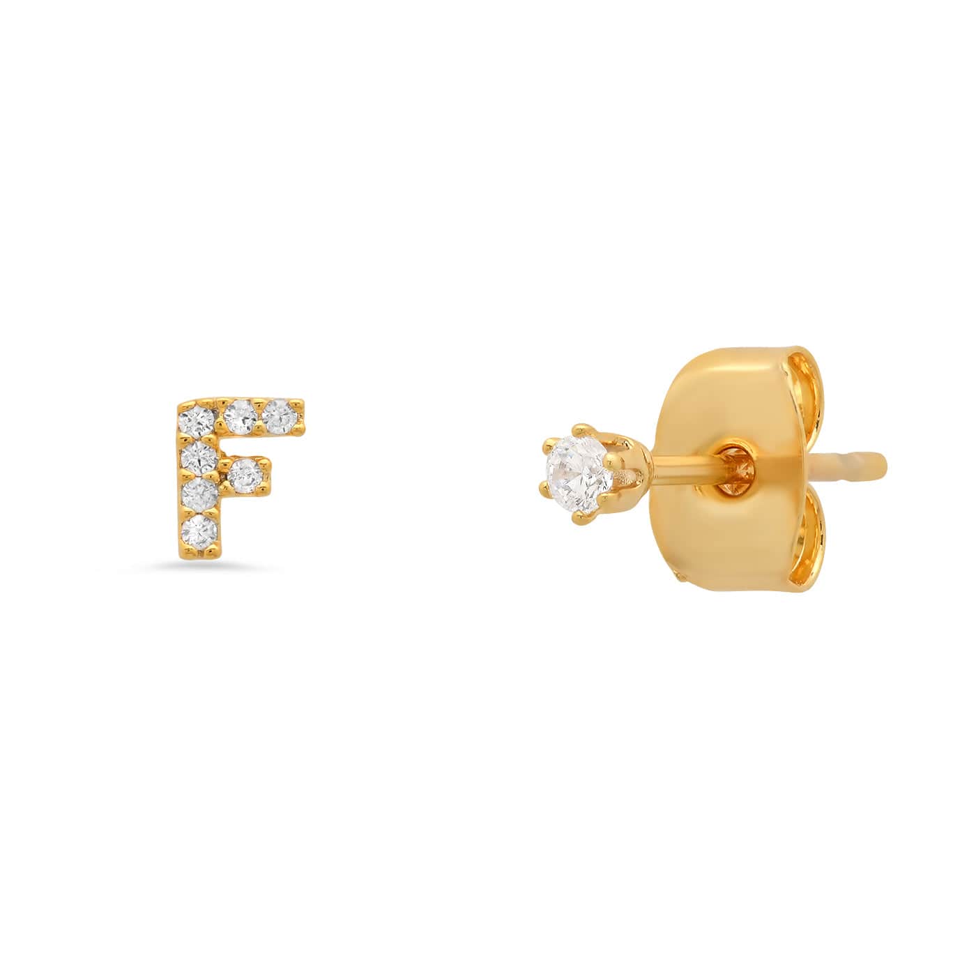Pavé Initial Mismatched Earrings - Image 7