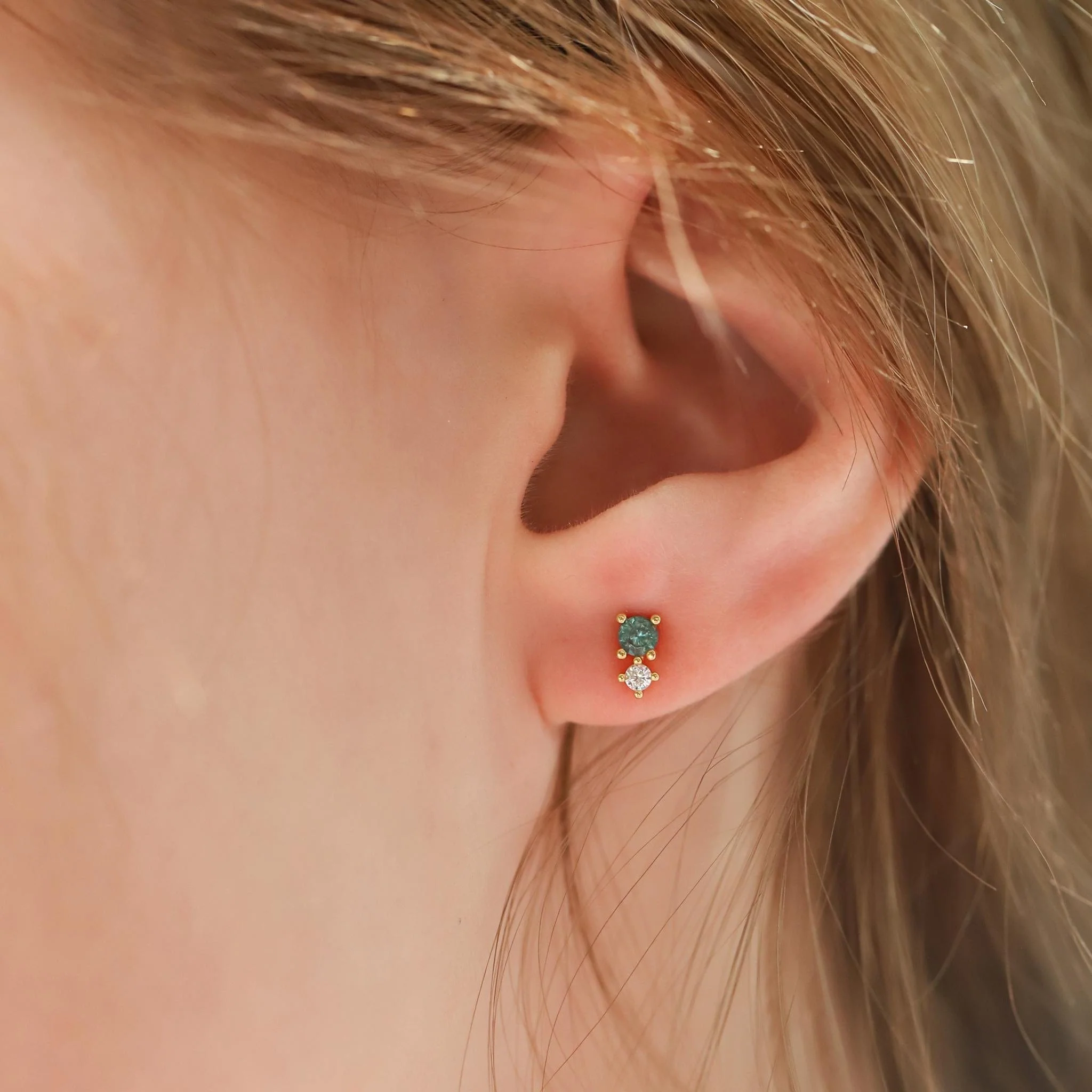 CZ and Colored Stone Studs - Image 4