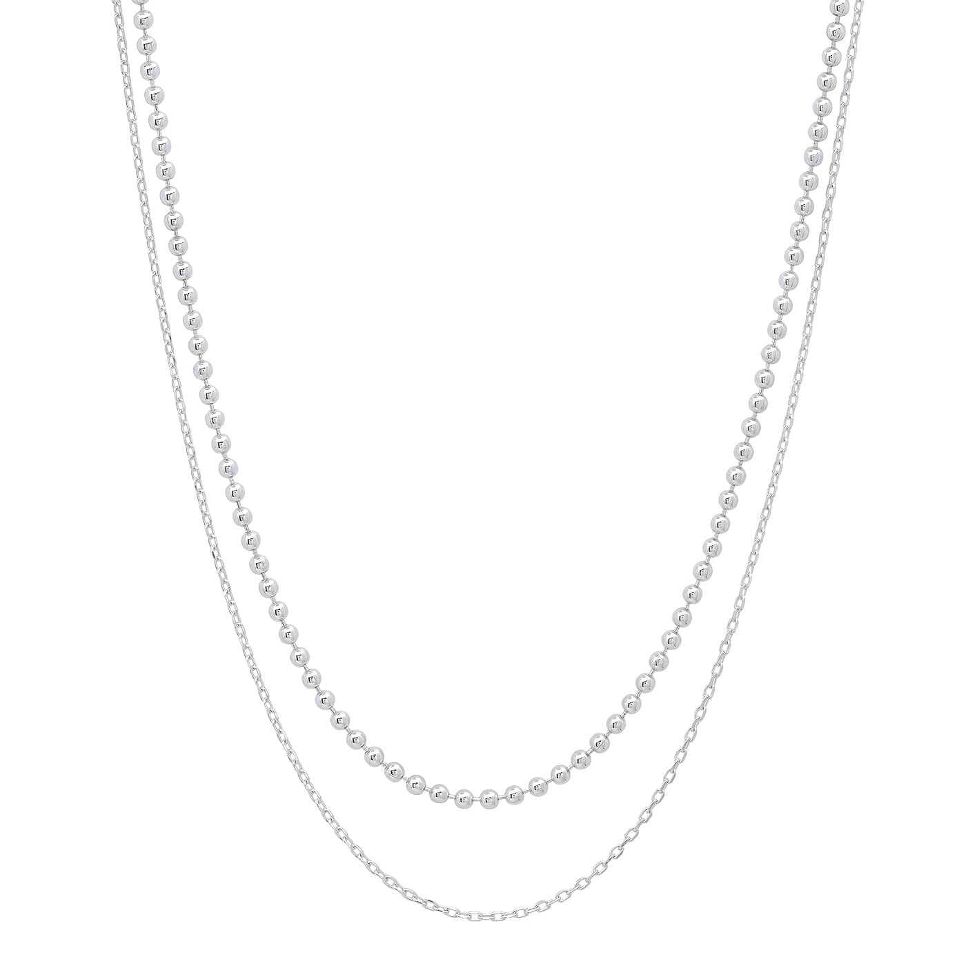 Double Chain Layering Necklace - Image 2