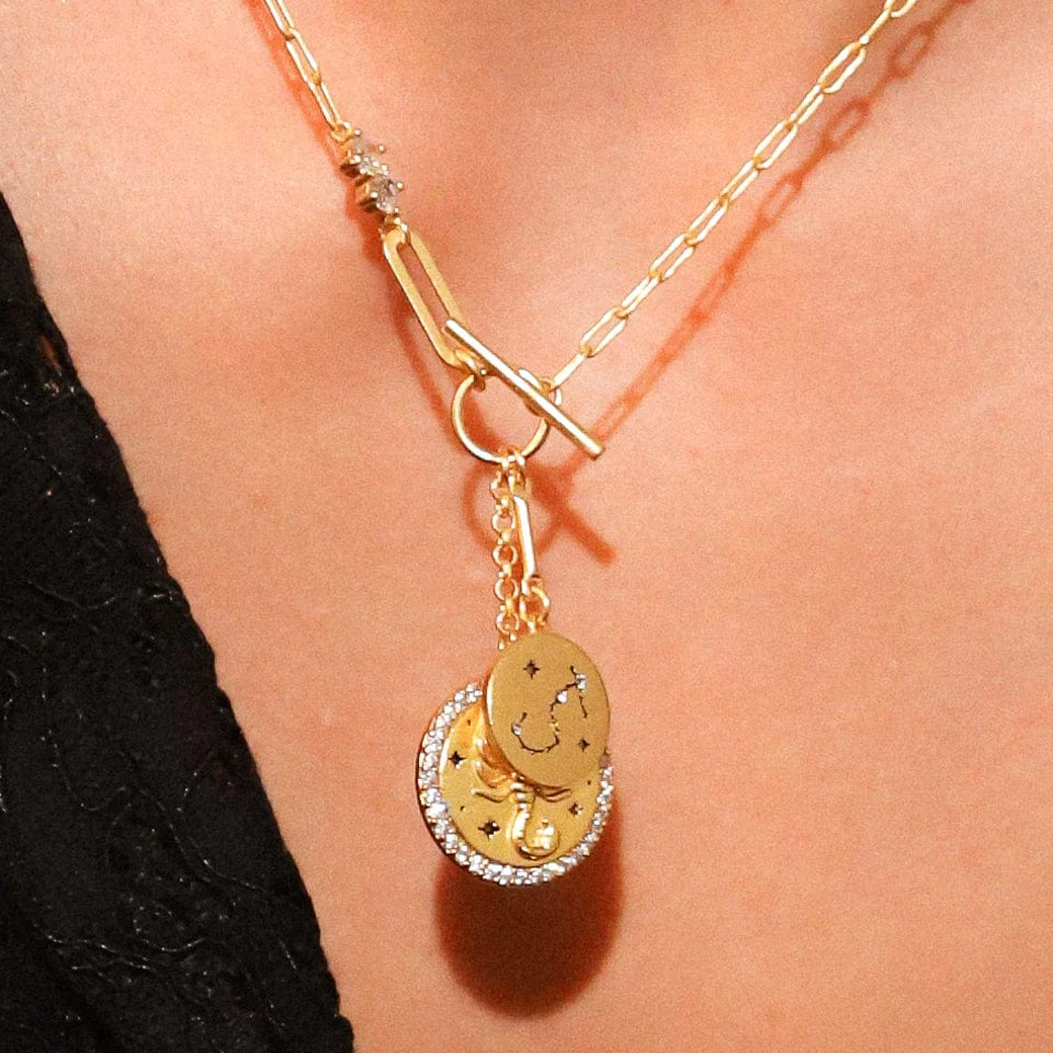 Double Coin Zodiac Necklace - Image 5