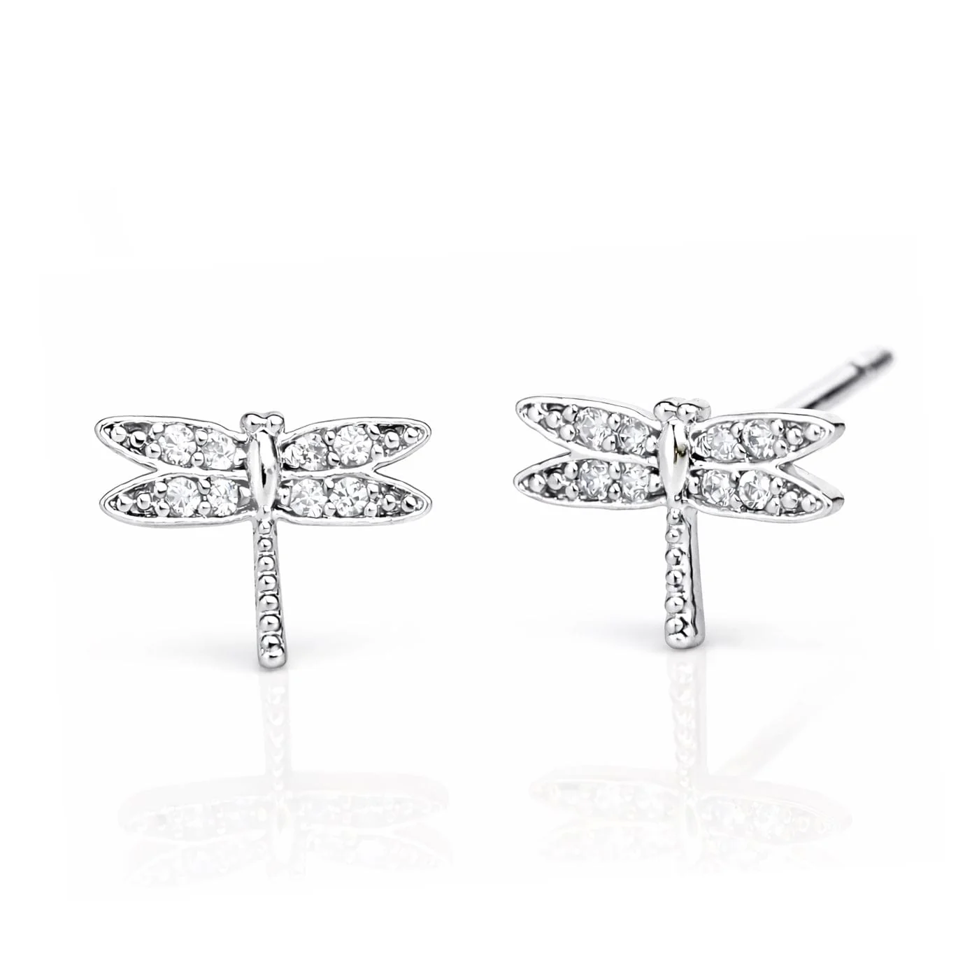 Pave Dragonfly Post Earrings - Image 3