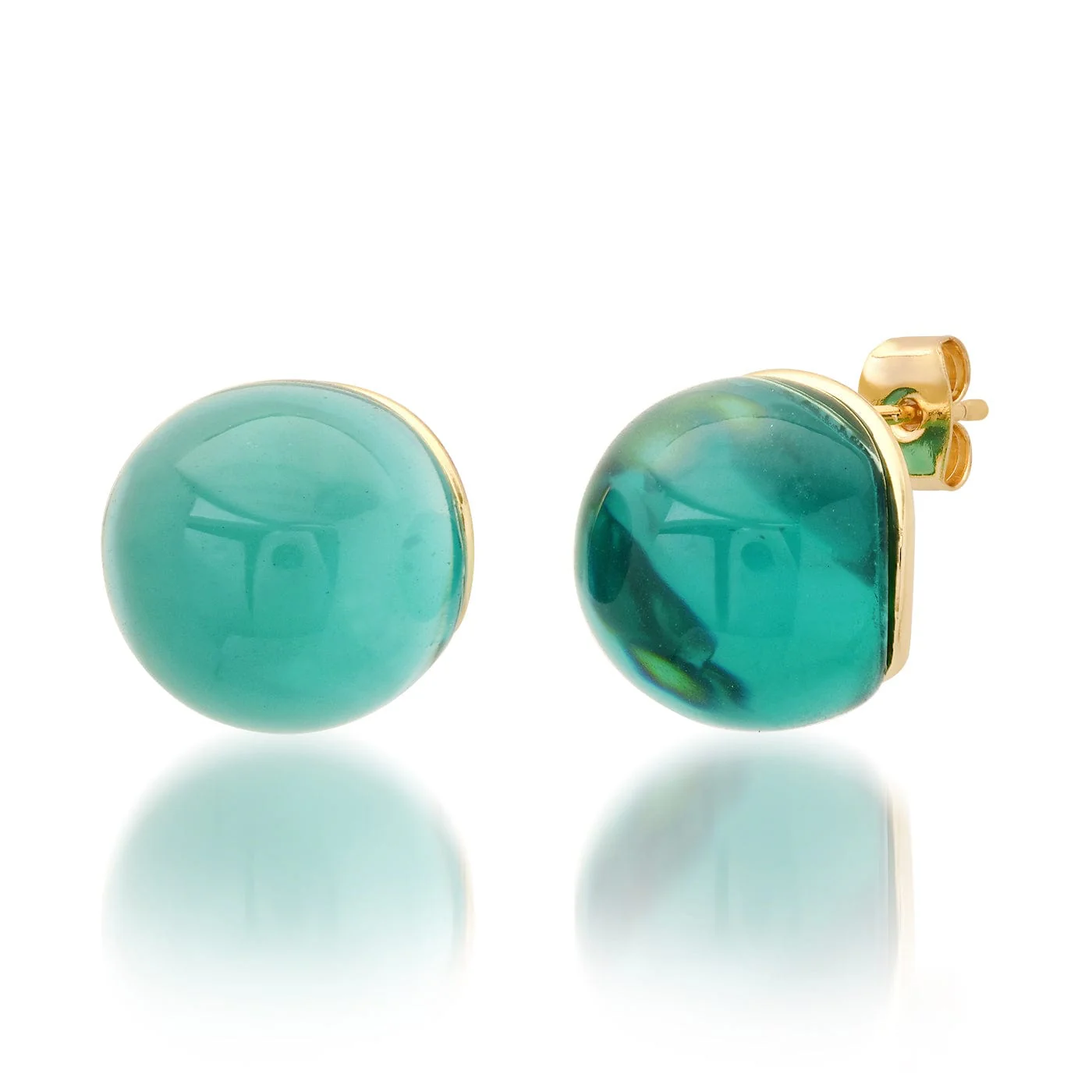 Emerald Glow Stud Earrings