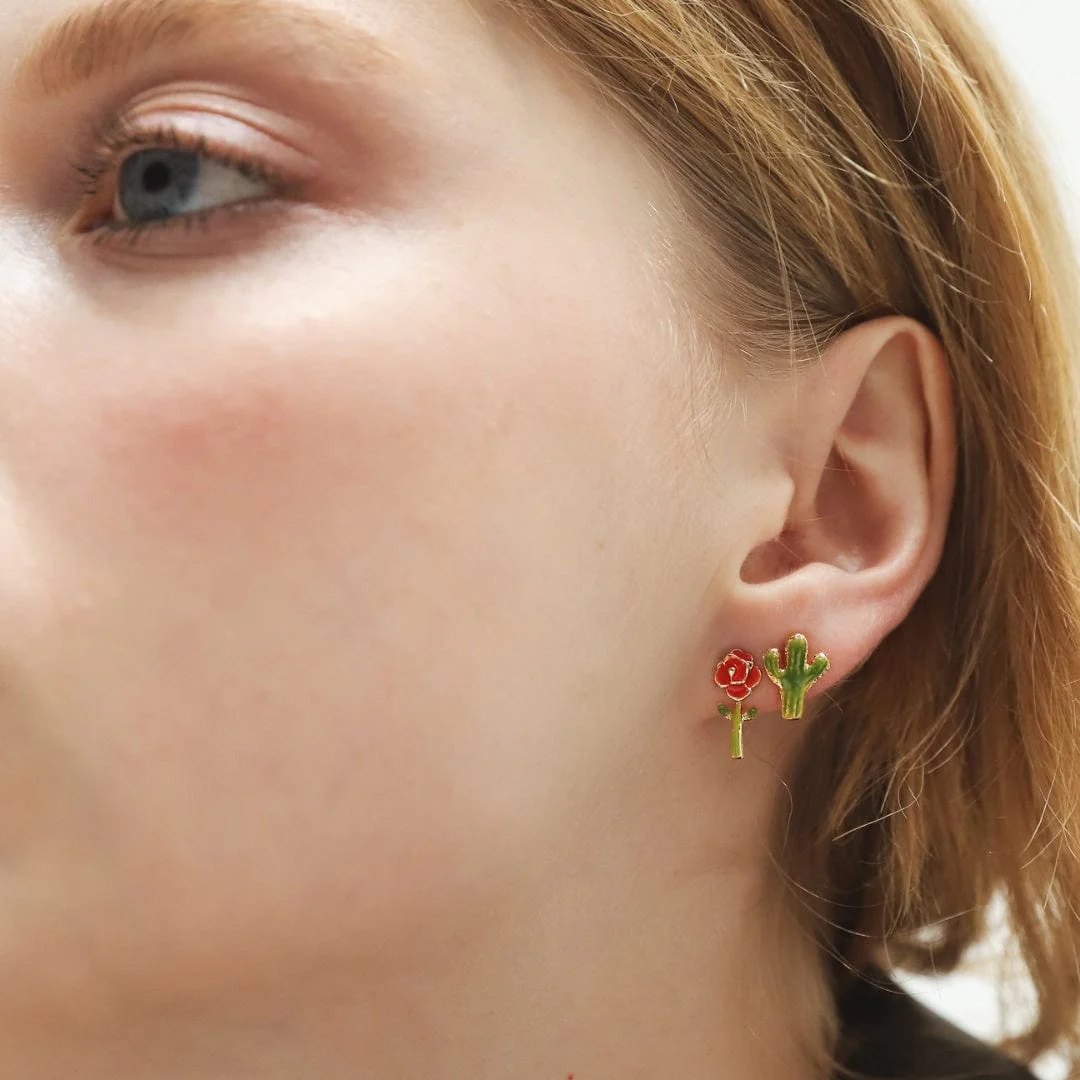 Enamel Cactus and Desert Rose - Image 3