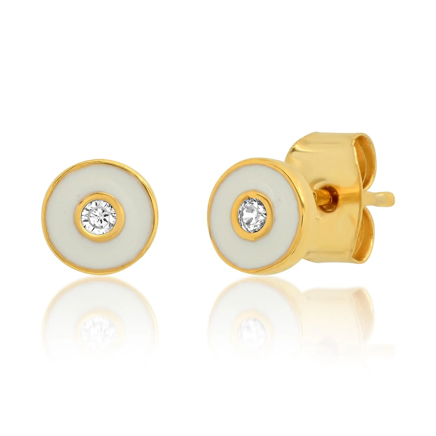 Enamel Circle Stud