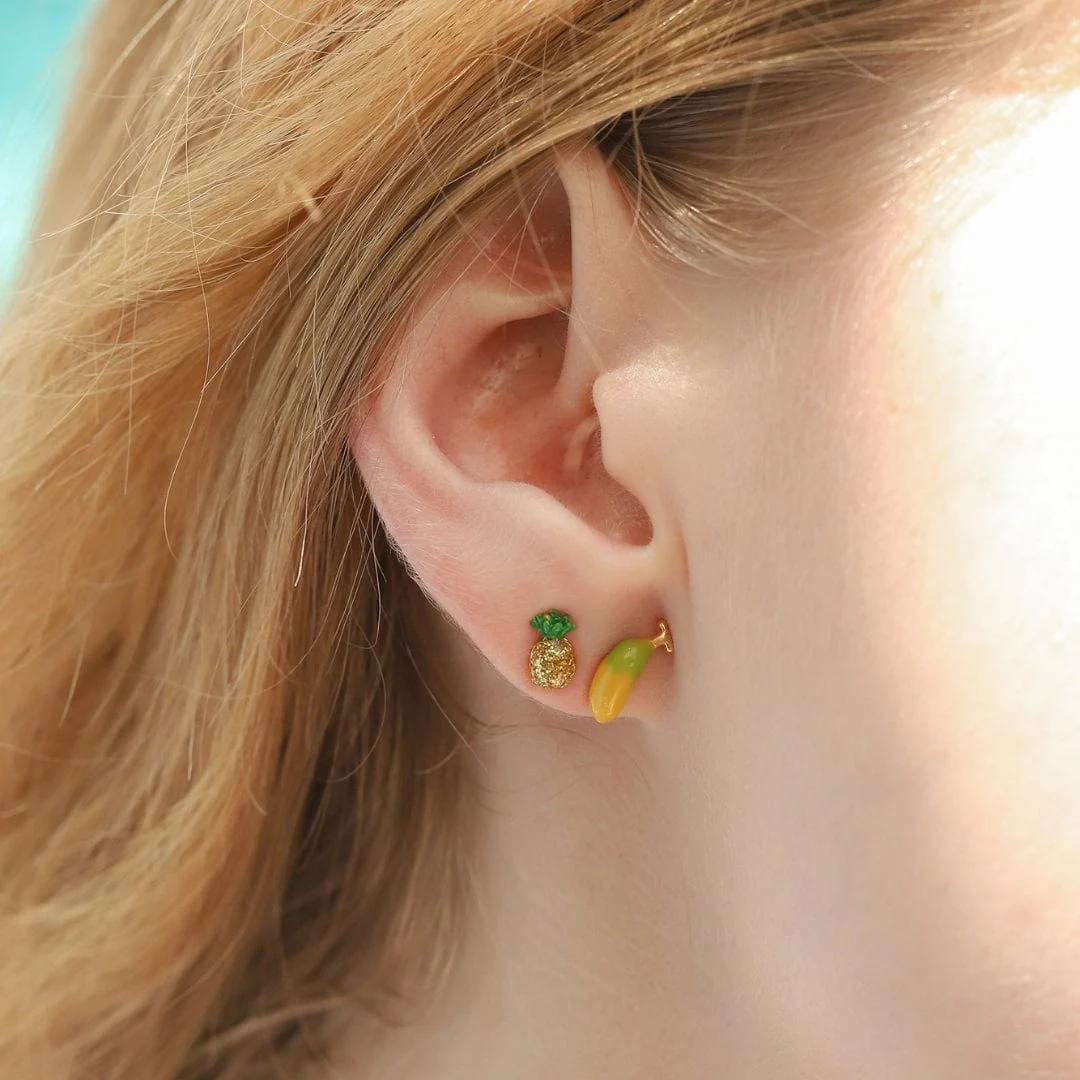 Enamel Pineapple Studs - Image 3