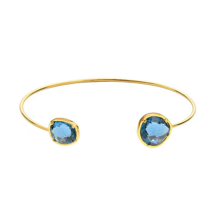 Asymmetrical Stone Cuff Bracelet - Image 5