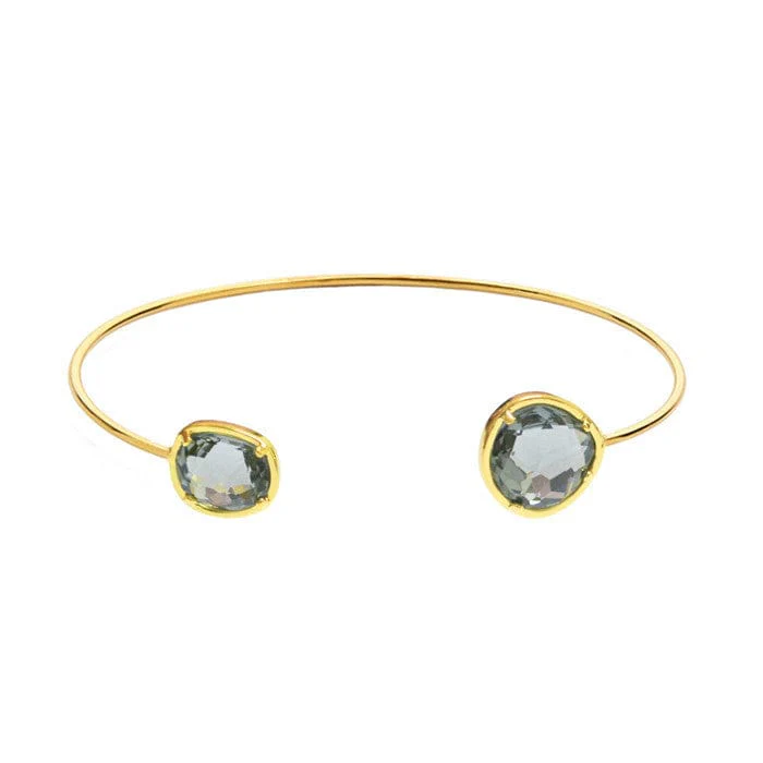 Asymmetrical Stone Cuff Bracelet - Image 7