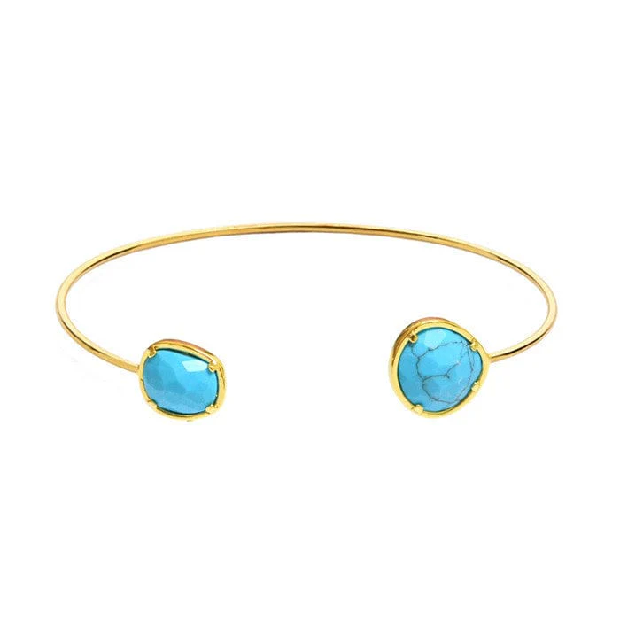 Asymmetrical Stone Cuff Bracelet - Image 9