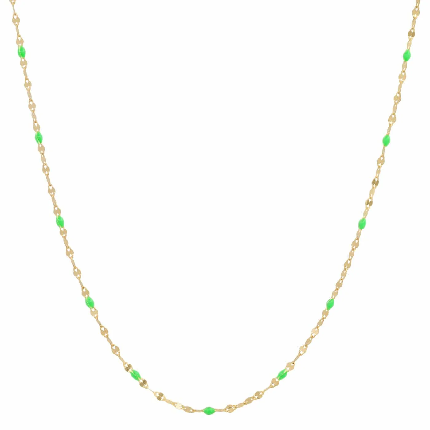 Gold Vermeil Sparkle Chain with Enamel Stations