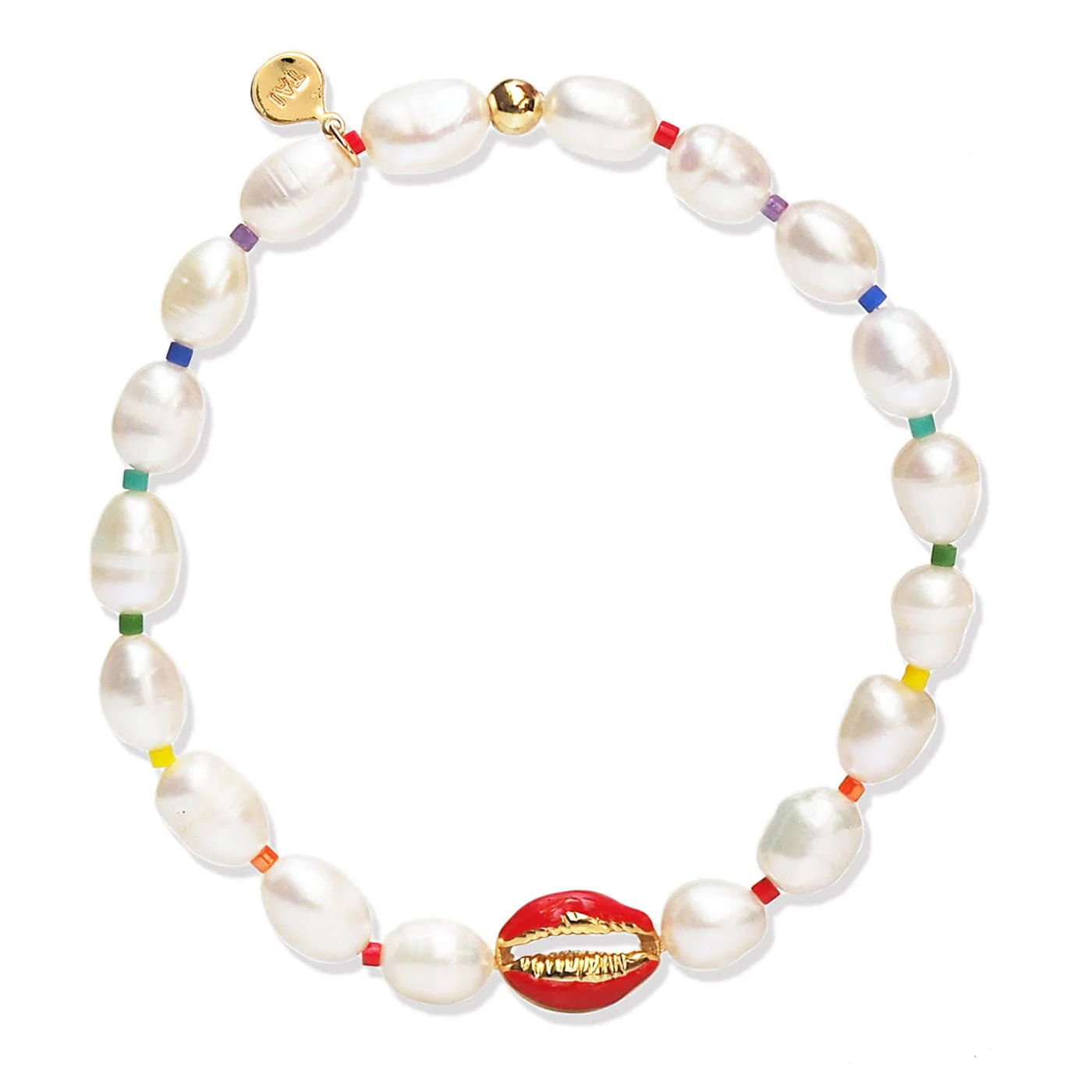 Pearl & Rainbow Shell Bracelet - Image 2