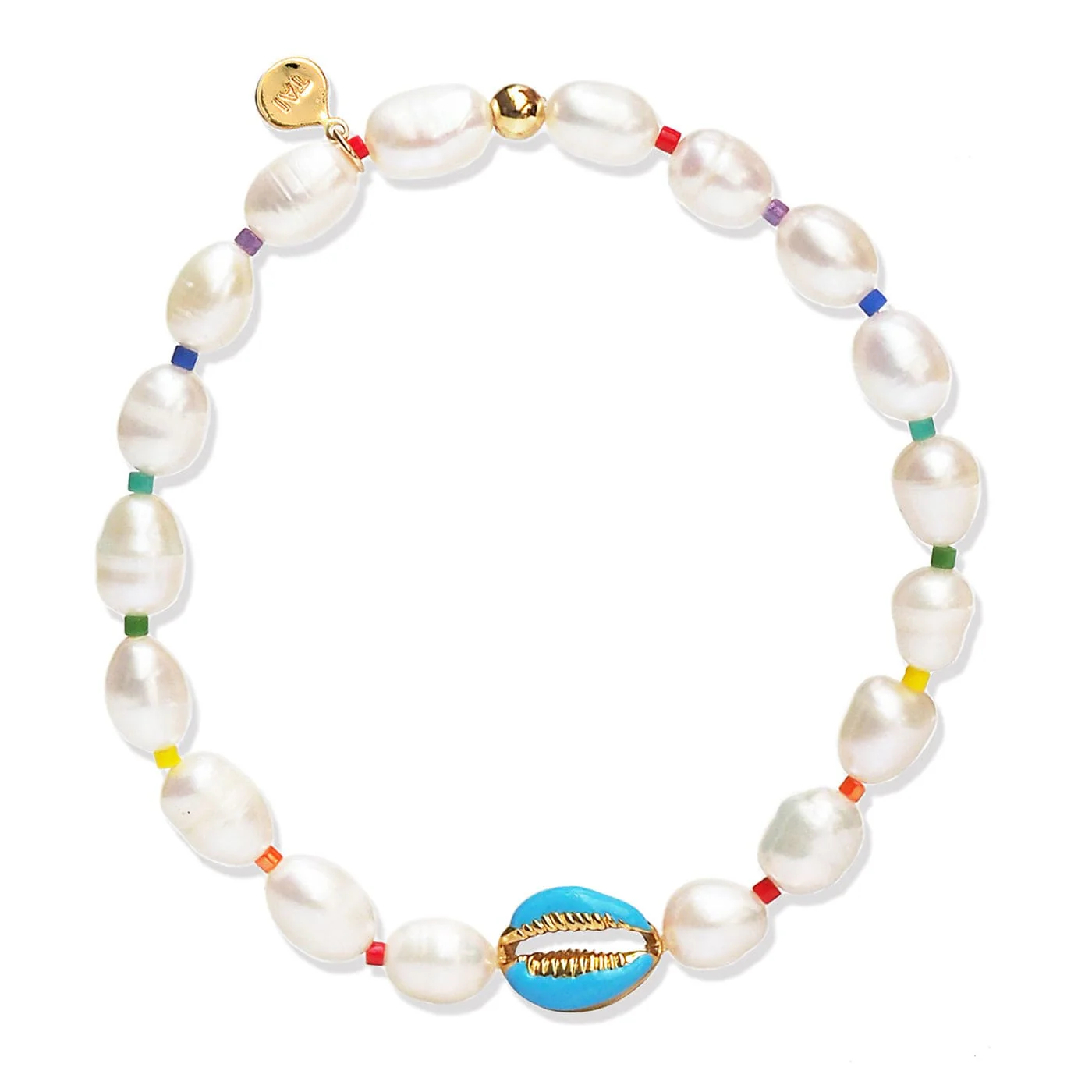 Pearl & Rainbow Shell Bracelet - Image 3