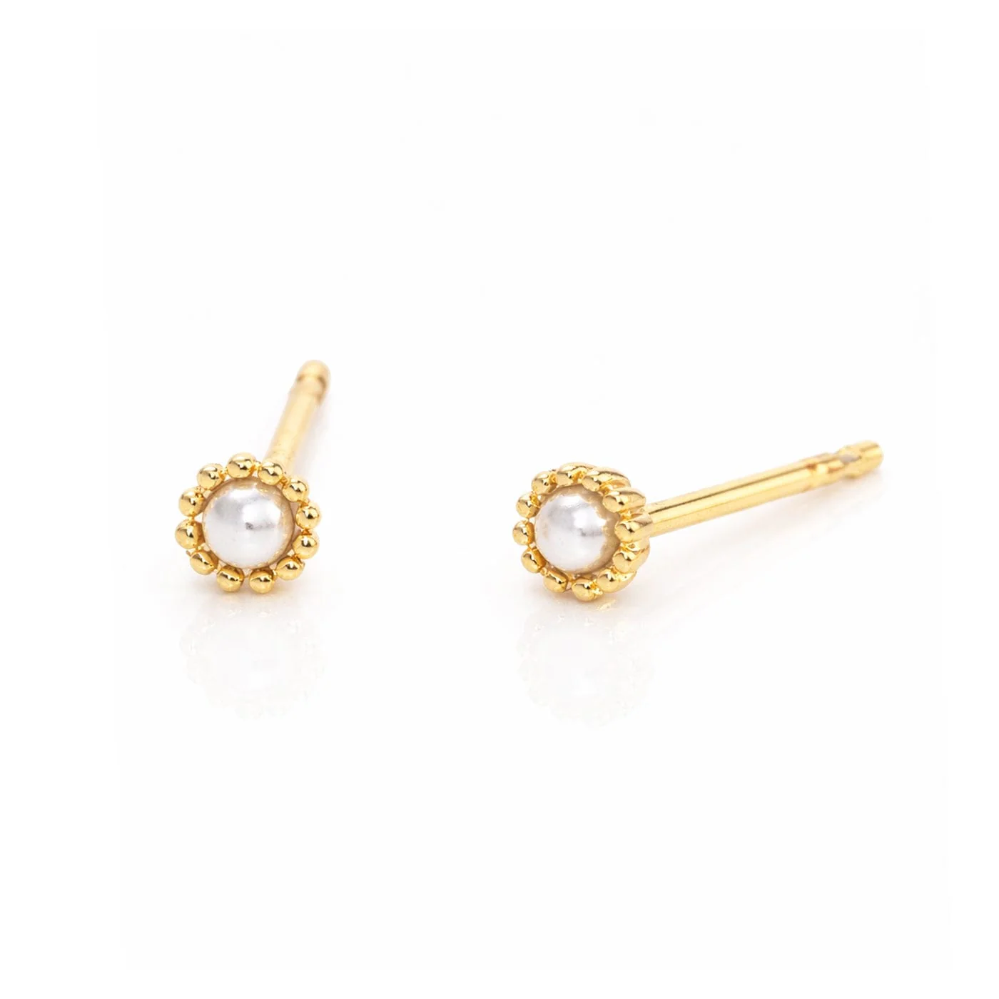 Mini Gold Trim Post Earring