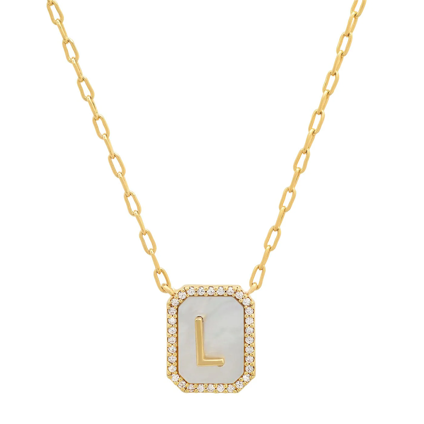 Mother Of Pearl Monogram Necklace - Image 14
