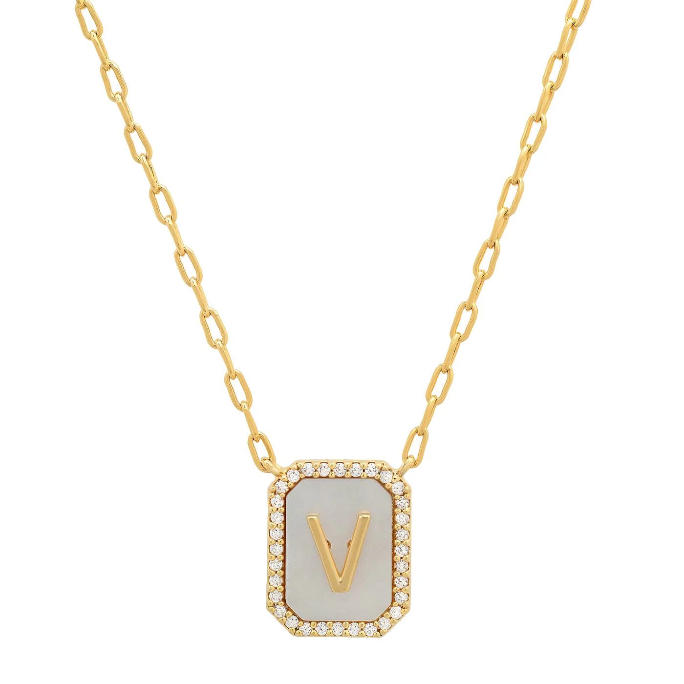 Mother Of Pearl Monogram Necklace - Image 24