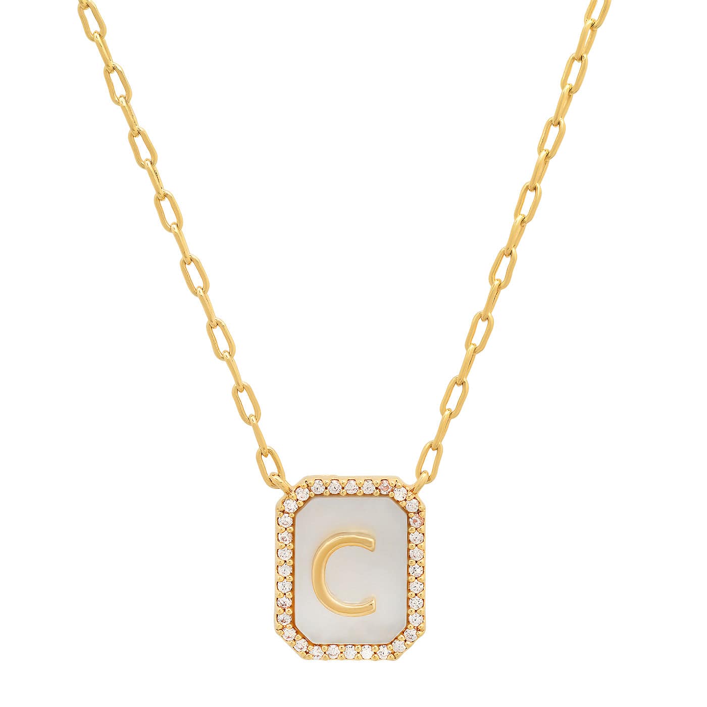 Mother Of Pearl Monogram Necklace - Image 4