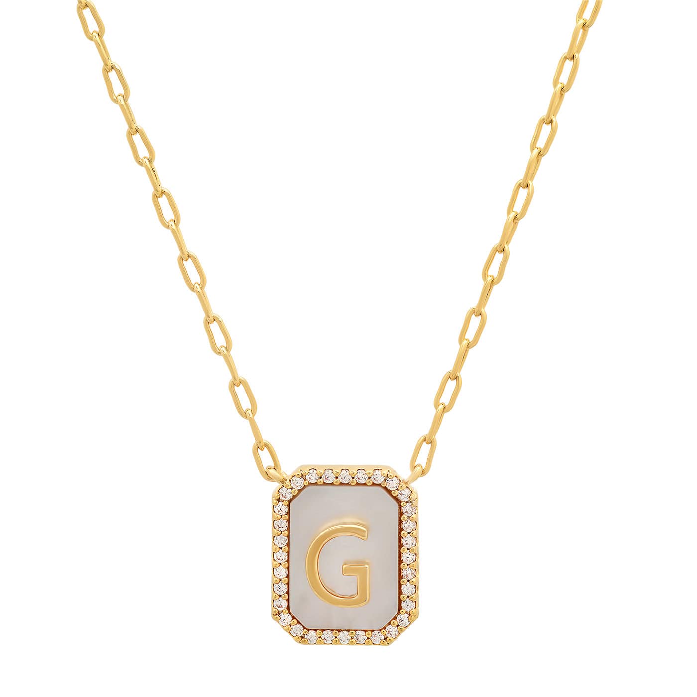 Mother Of Pearl Monogram Necklace - Image 9