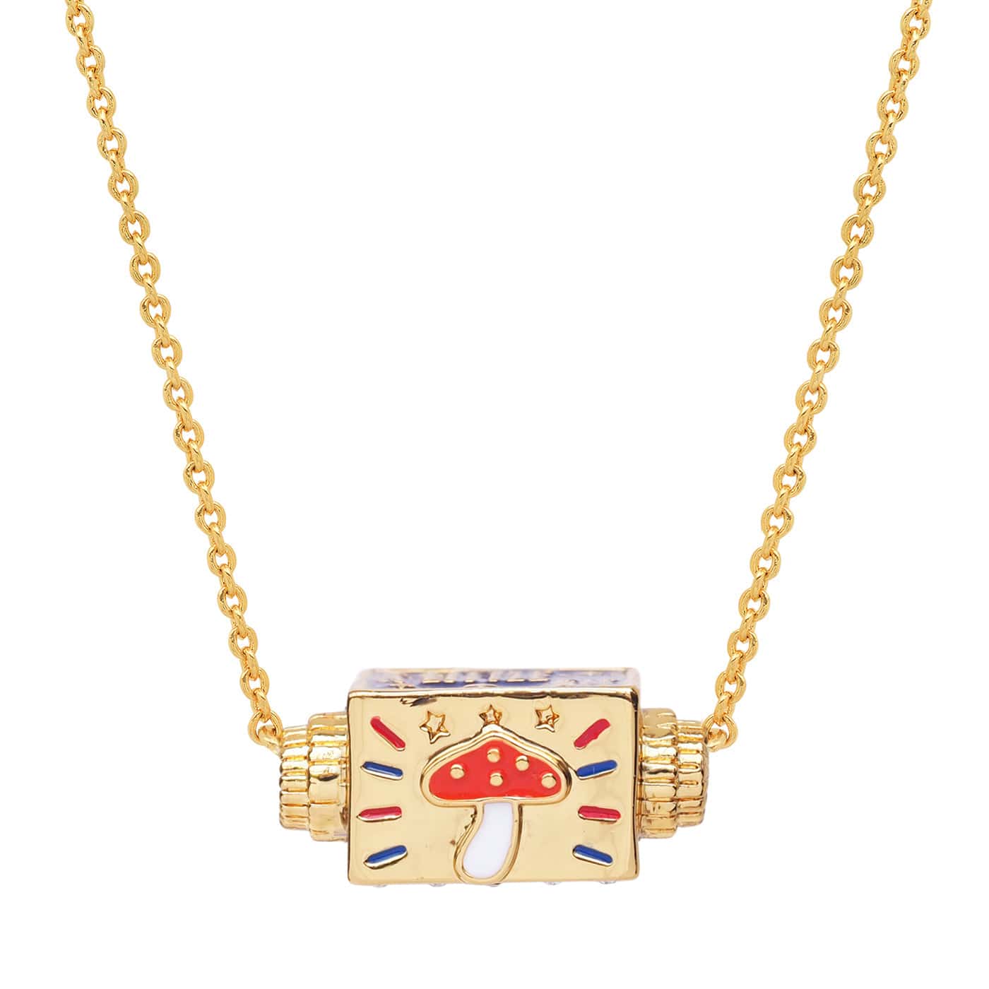 Mystic Mushroom Pendant Spinner Necklace