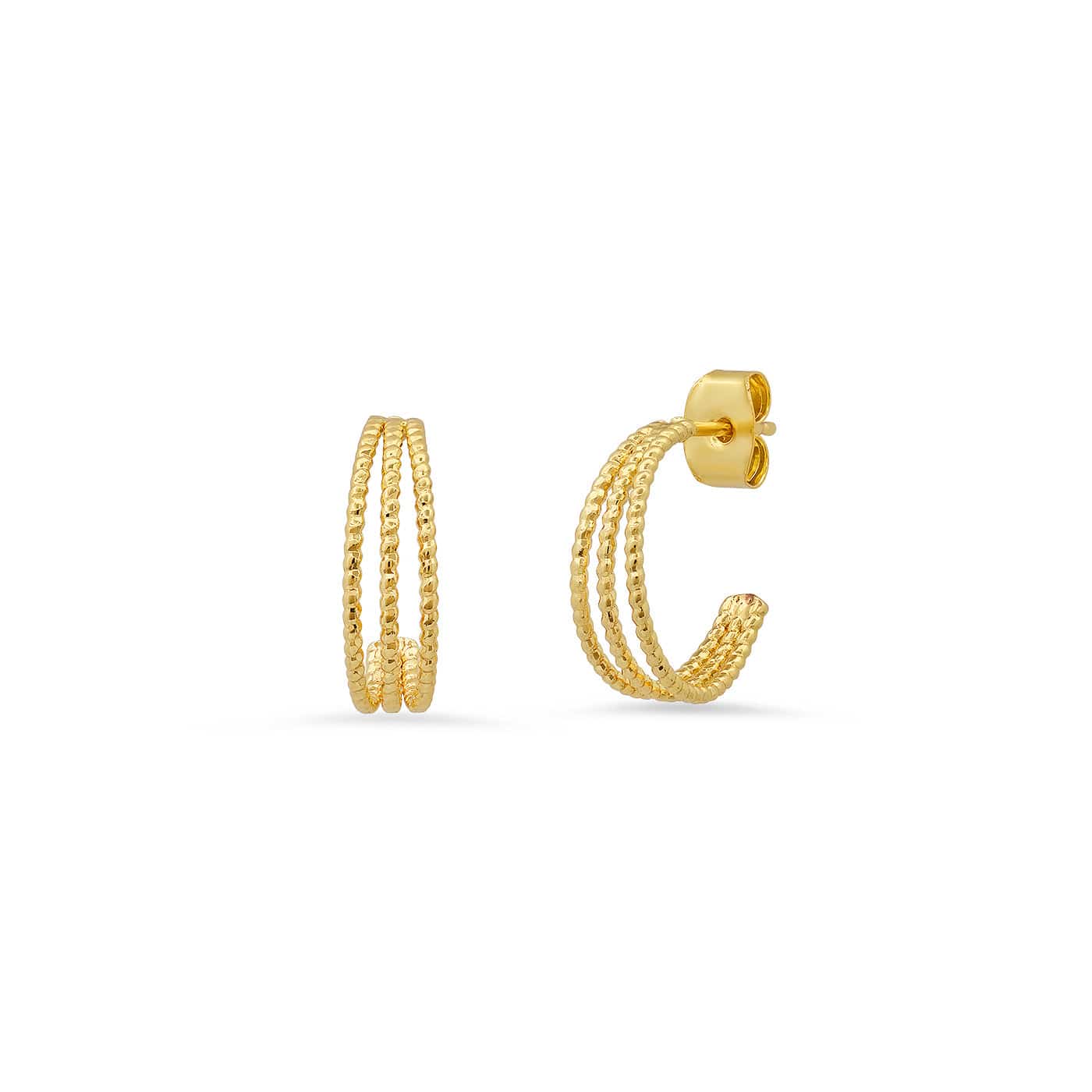 Twisted Gold Hoops