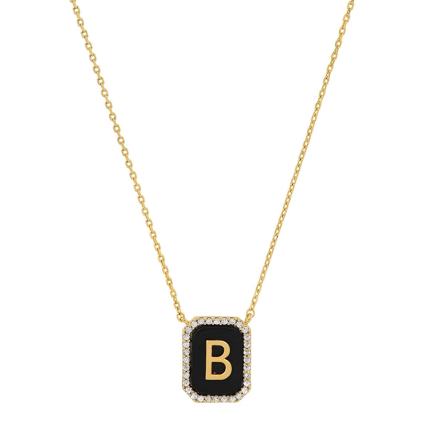 Onyx Monogram Pendant Necklace - Image 2