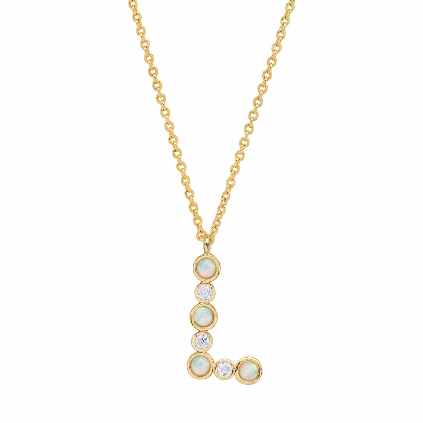 Opal Glow Monogram Necklace - Image 14
