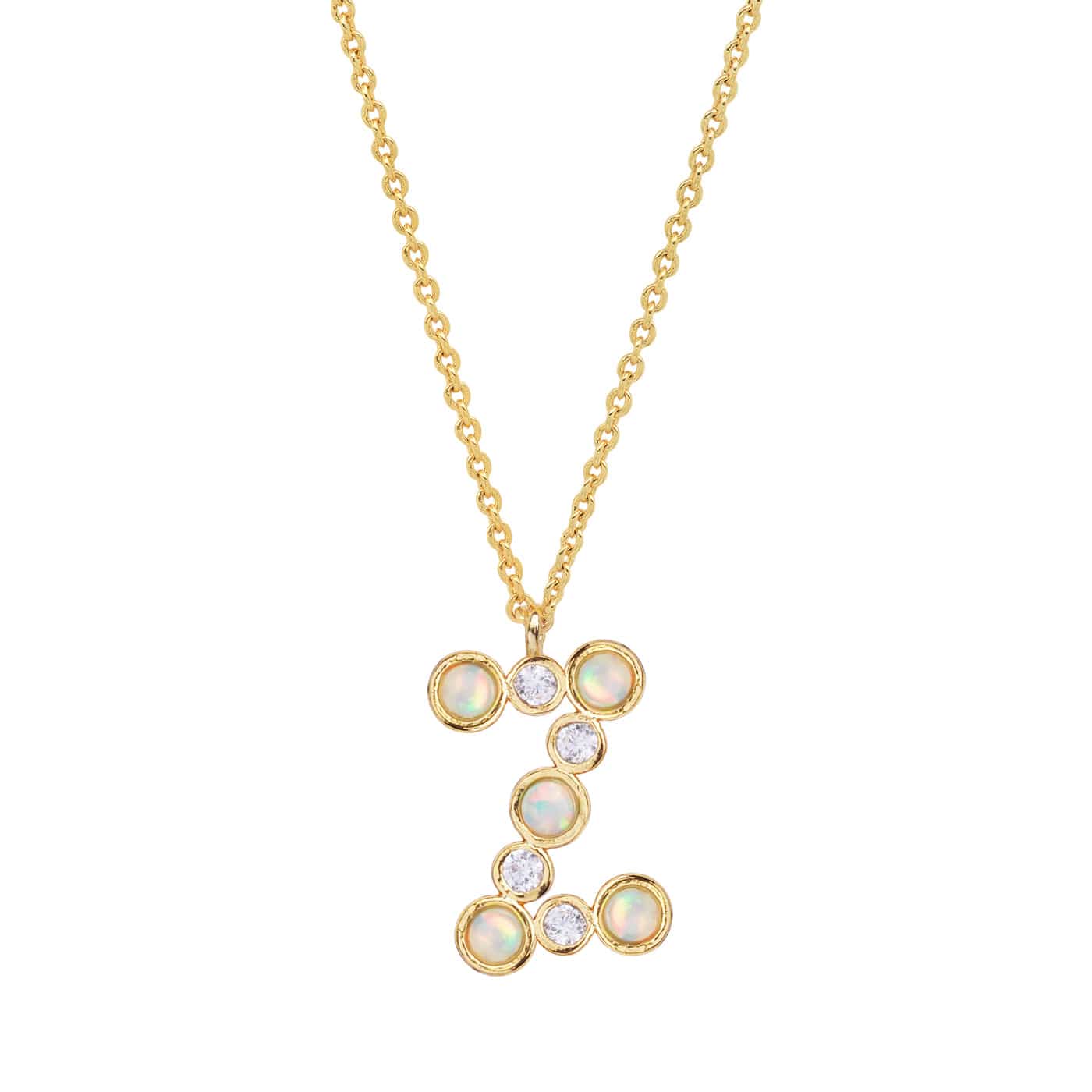 Opal Glow Monogram Necklace - Image 28