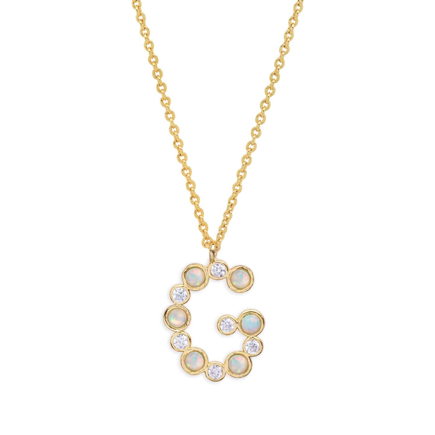 Opal Glow Monogram Necklace - Image 9
