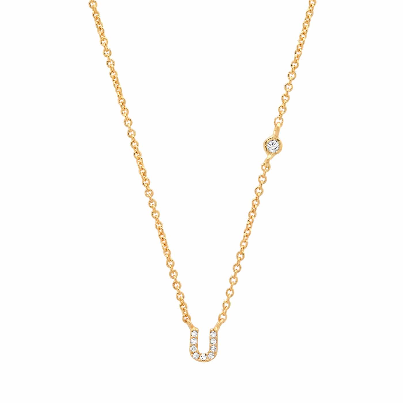 CZ Initial Necklace - Image 23