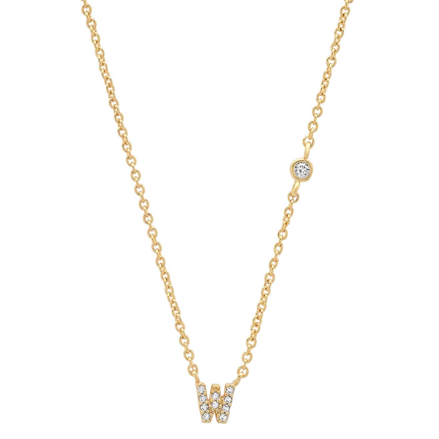 CZ Initial Necklace - Image 25