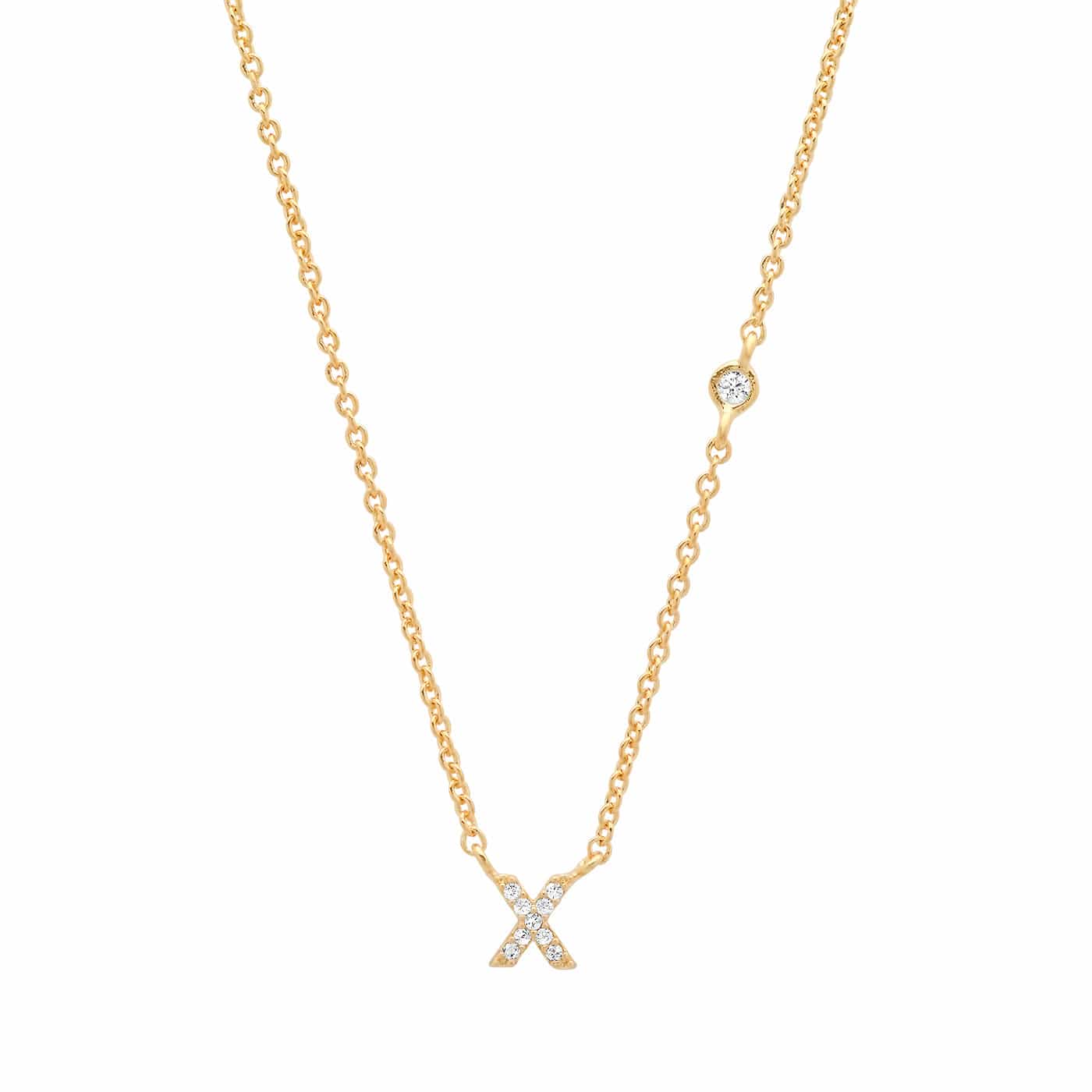 CZ Initial Necklace - Image 26