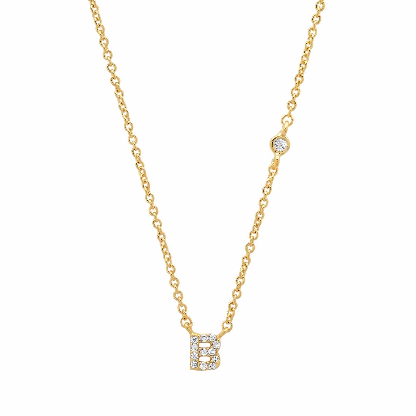 CZ Initial Necklace - Image 4