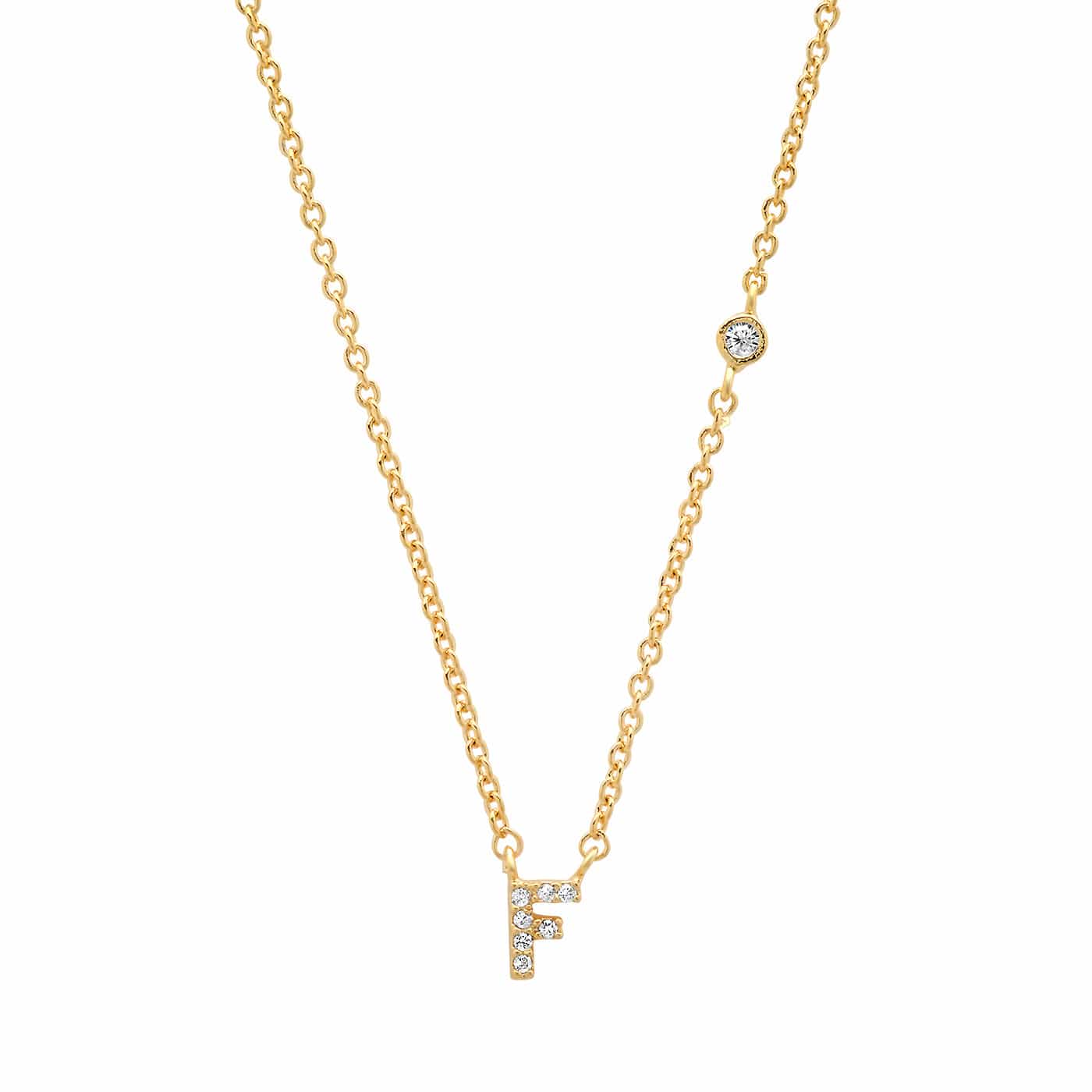 CZ Initial Necklace - Image 8